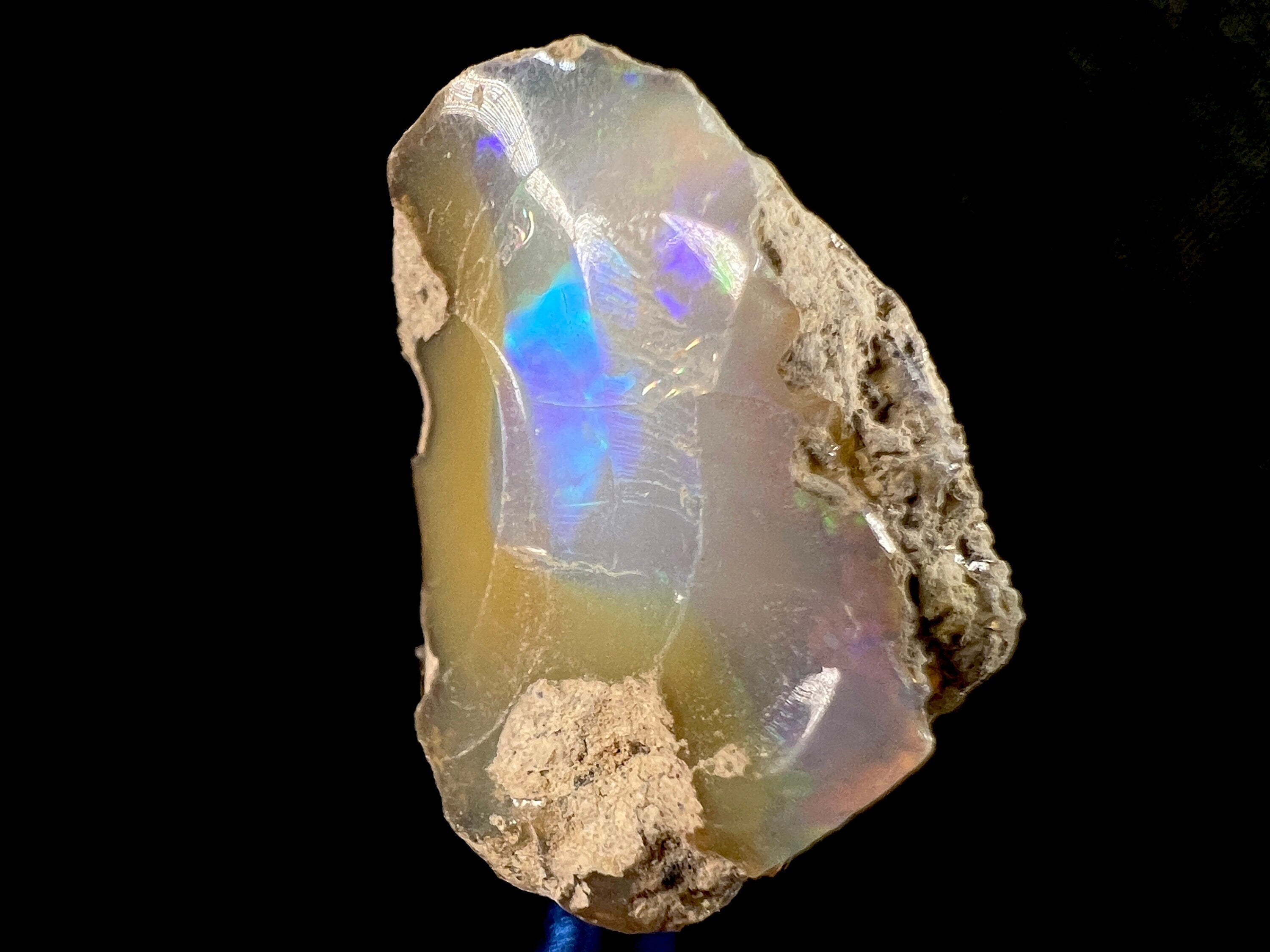 Premium 4A Welo Opal Raw Crystal - Certified Cutting Grade Opal Gemstone for Jewelry Making (50603) - Perfect for Rings, Necklaces & Handcrafted Designs