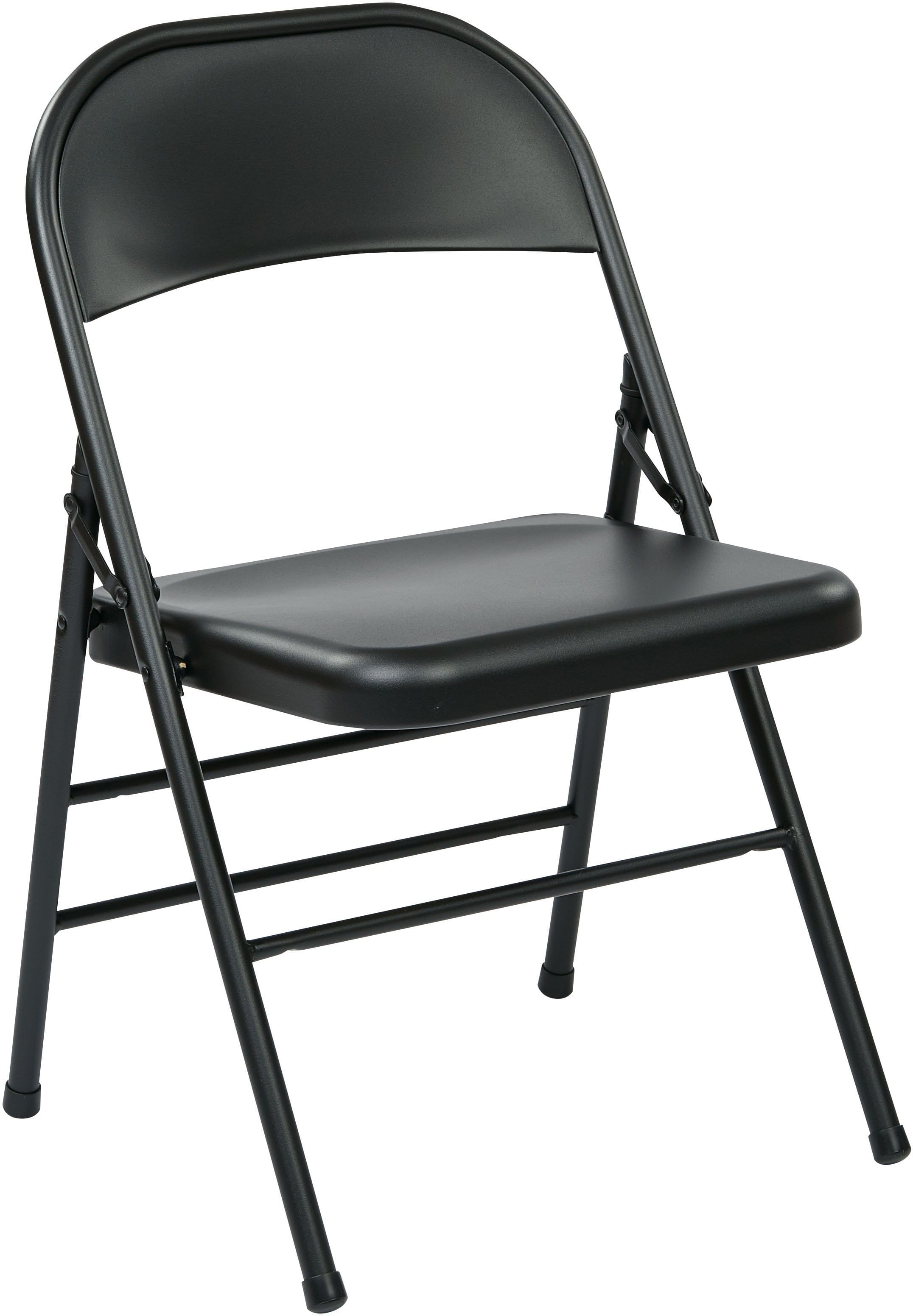 Office Star Work Smart™ Folding Chairs Set of 4 - Vinyl Padded Seat & Back, Heavy Duty Metal Frame for Home, Office & Events - Comfortable Stackable Chairs for Conference Rooms, Parties & Outdoor Use
