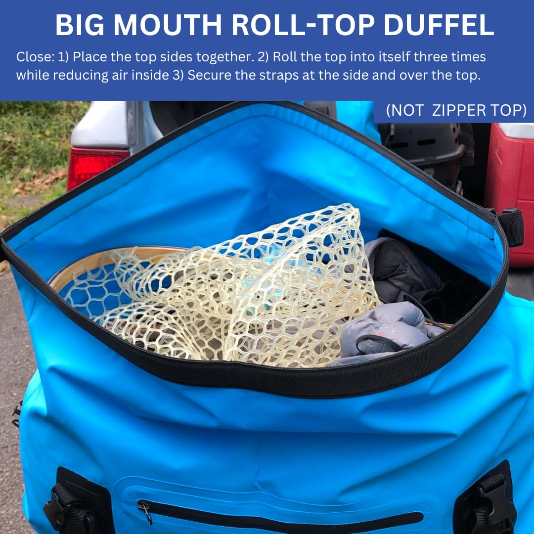 **Malo'o Waterproof Dry Bag Duffel 40L/60L/100L - Roll Top Design for Kayaking, Rafting, Boating, Swimming, Camping, Hiking, Beach & Fishing - Internal & External Pockets with Molle Loops - Keep Gear Dry for Outdoor Adventures**