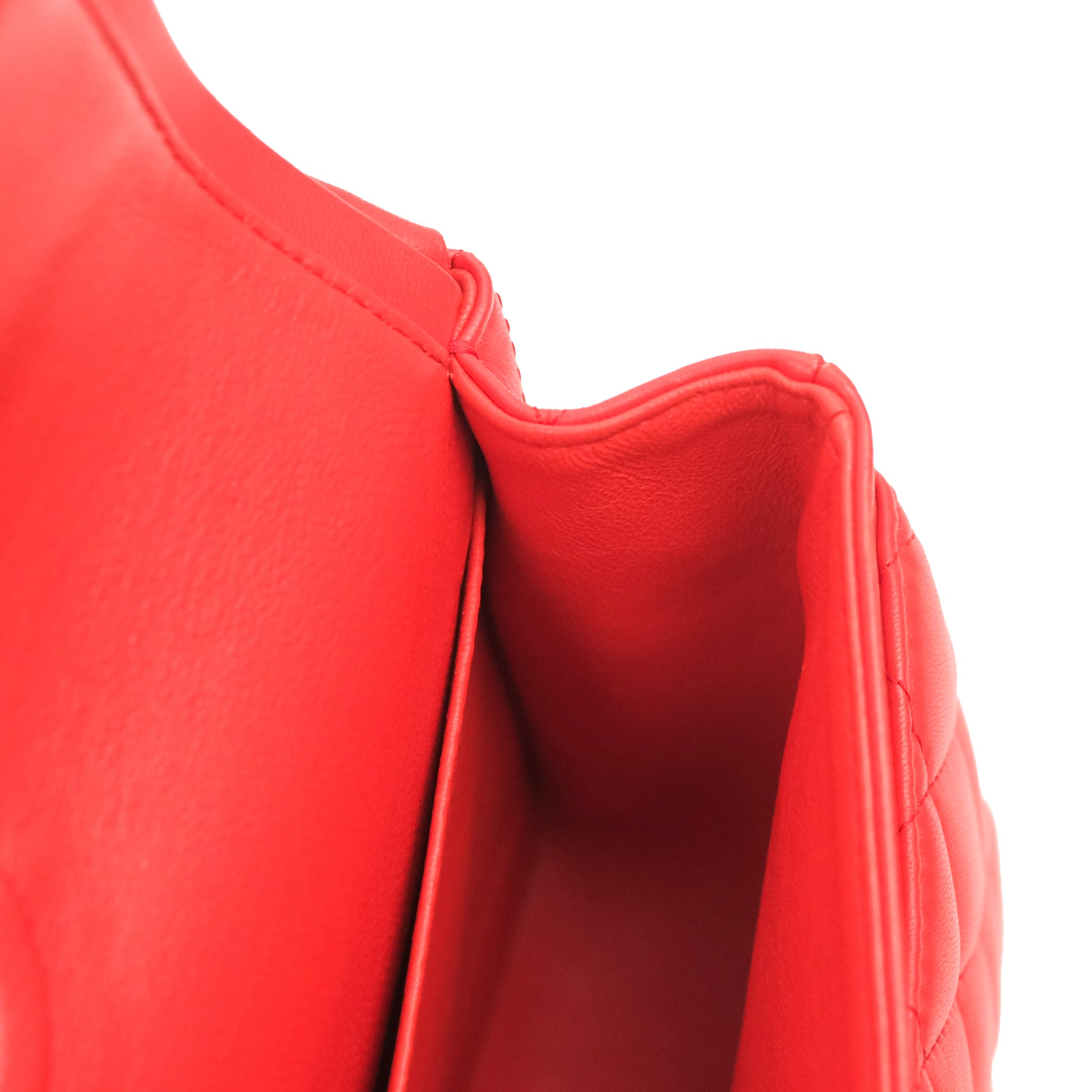 Chanel Classic Medium Double Flap Bag - Red Lambskin Leather with Gold Hardware | Luxury Designer Handbag for Women, Perfect for Parties, Weddings & Everyday Elegance