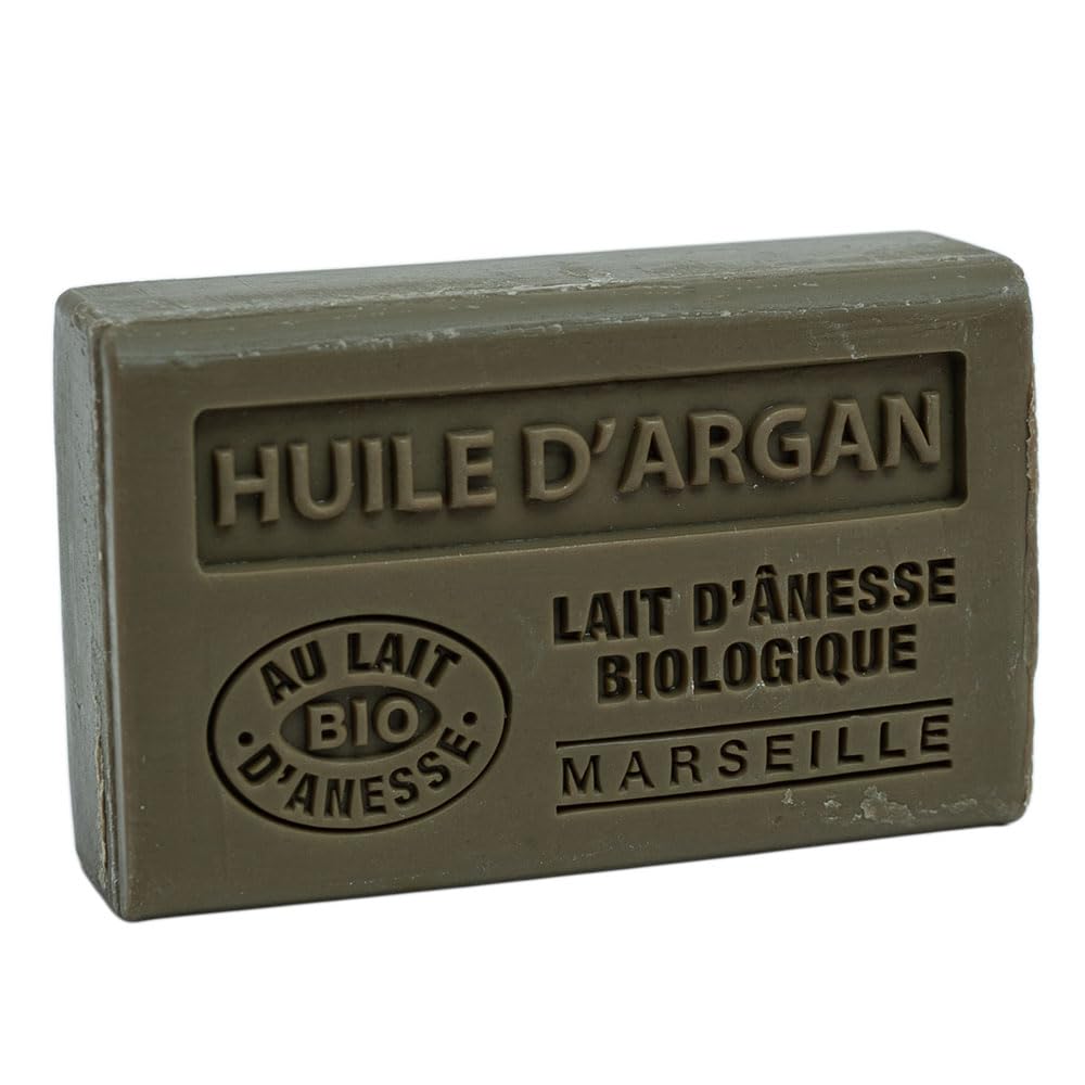 Provence Marseille Soap with Organic Donkey Milk & Argan Oil - 60g French Luxury Bar Soap for Sensitive Skin - Perfect for Daily Cleansing, Gift Sets & Spa Days