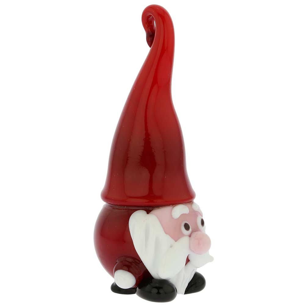 Venetian Murano Glass Santa Christmas Ornament - Handmade Italian Figurine for Holiday Tree Decor & Gift Giving