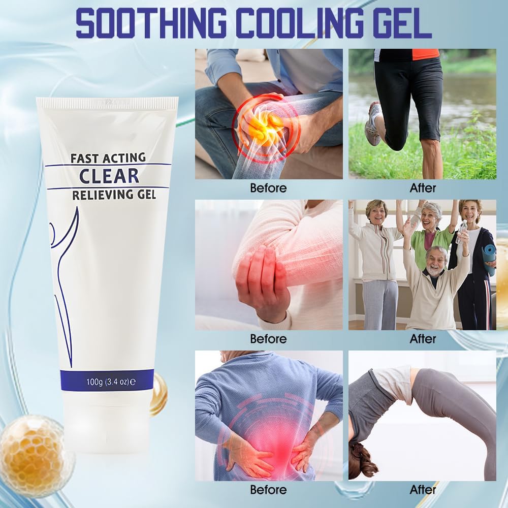 Soothing Cooling Gel 100g - Fast Absorbing Pain Relief for Muscle & Joint Pain - Sports Recovery & Body Care Lotion for Women & Men - Perfect for Post-Workout, Arthritis & Daily Aches