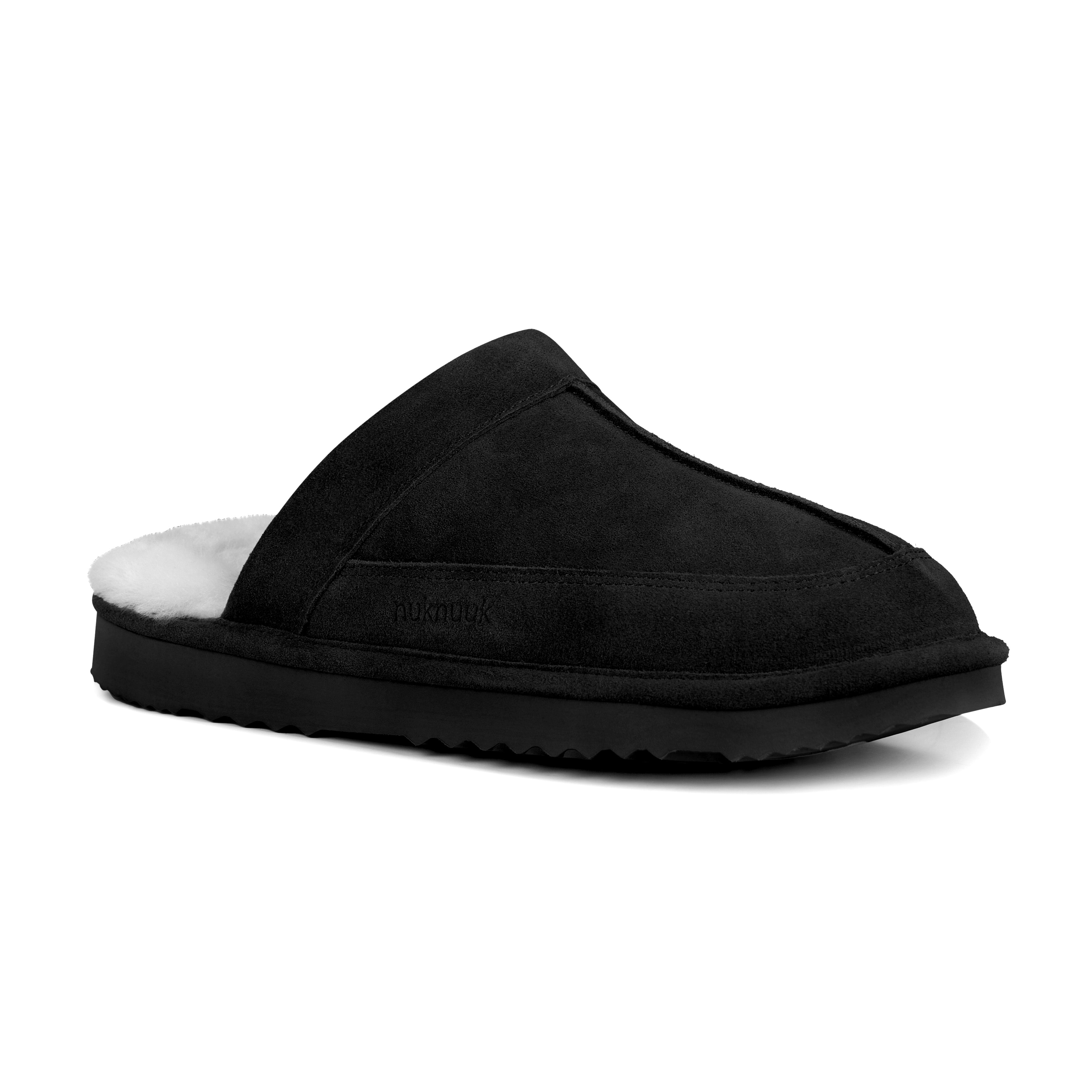 Luc Men's Comfortable Black Slippers - Soft Indoor/Outdoor House Shoes for Relaxation & Lounge