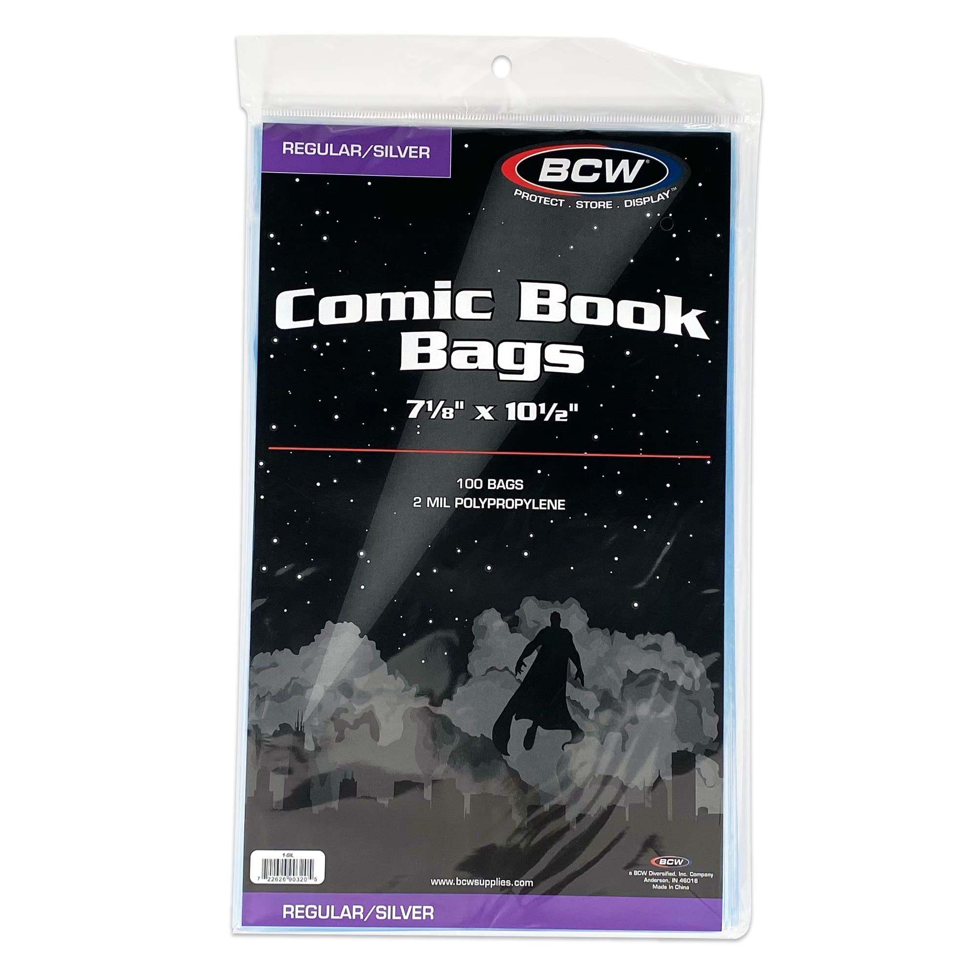 BCW Silver Age Comic Bags - 1000 Count | Acid-Free, Archival Quality Protection for Silver Age Comics (7 1/8