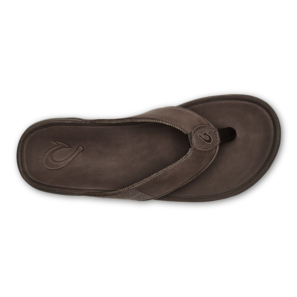 Olukai Tuahine Dark Brown Men's Sandals - Comfortable & Stylish Beach & Outdoor Footwear for Men