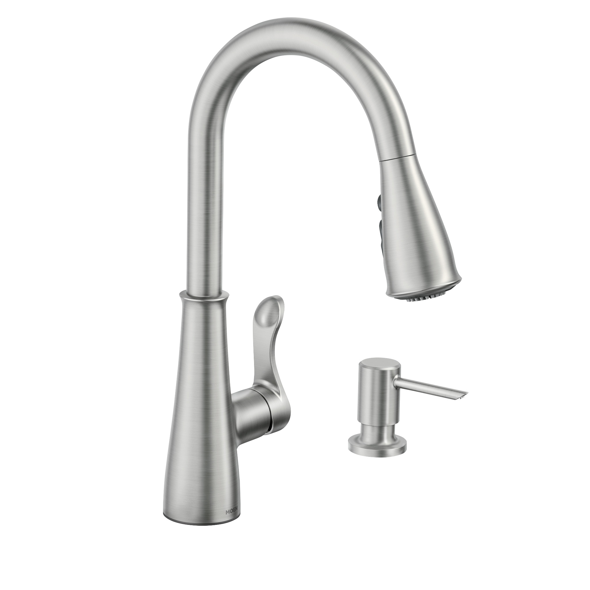 Hadley One Handle Pull Down Kitchen Faucet - Chrome Finish, High Arc Spout, Easy Installation for Modern Homes | Perfect for Washing Dishes, Filling Pots & Cleaning Countertops