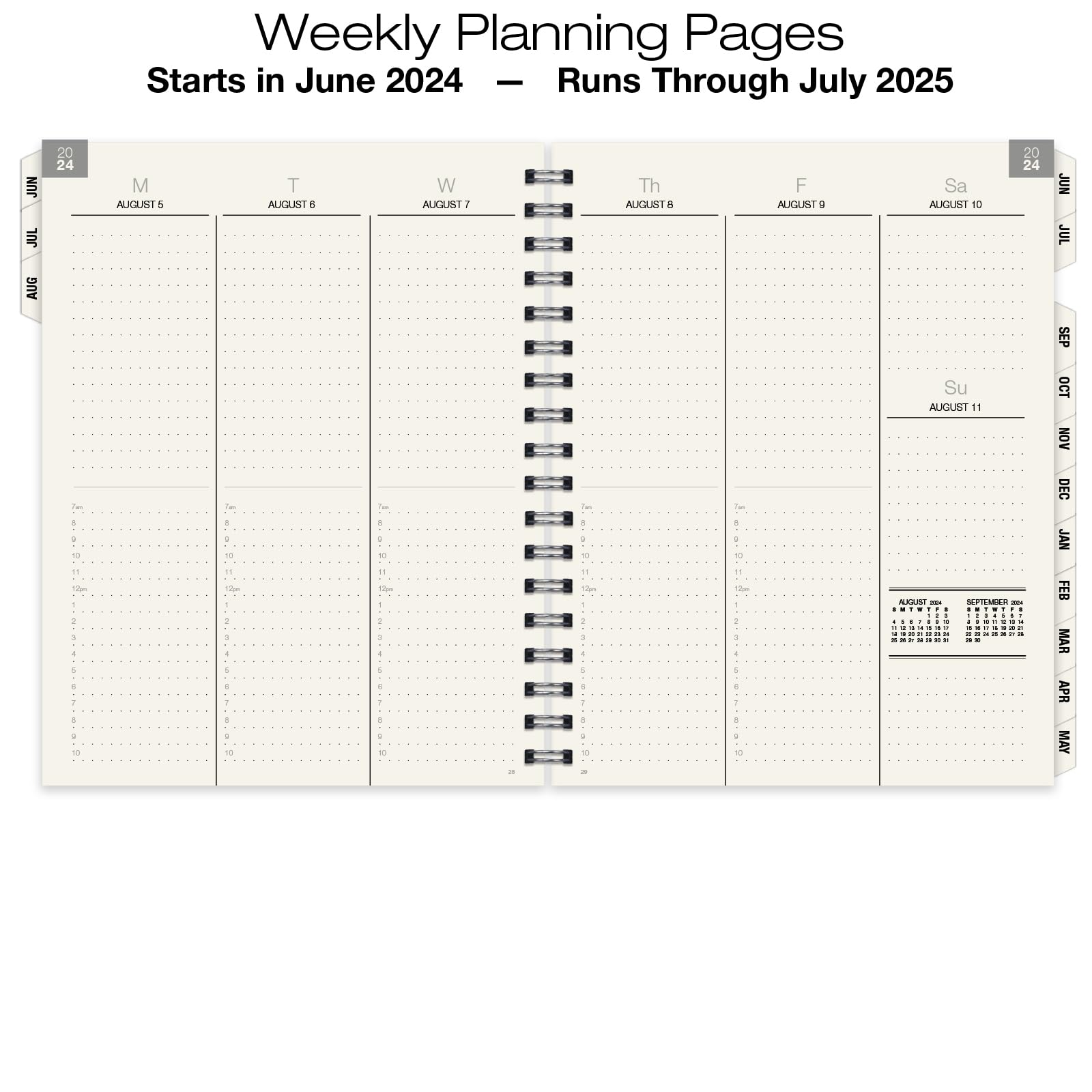 2024-2025 Monthly & Weekly Planner - 8.5