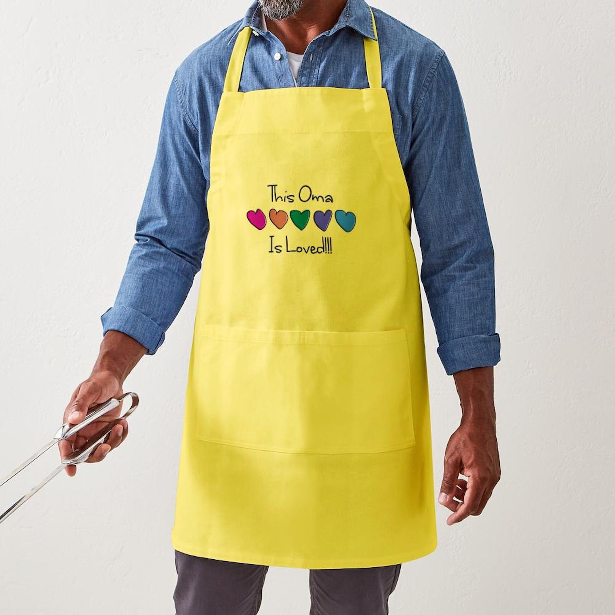 Oma Kitchen Apron with Pockets - Adjustable Grilling & Baking Apron for Cooking, BBQ & Baking - Perfect for Chefs, Home Cooks & Outdoor Grilling
