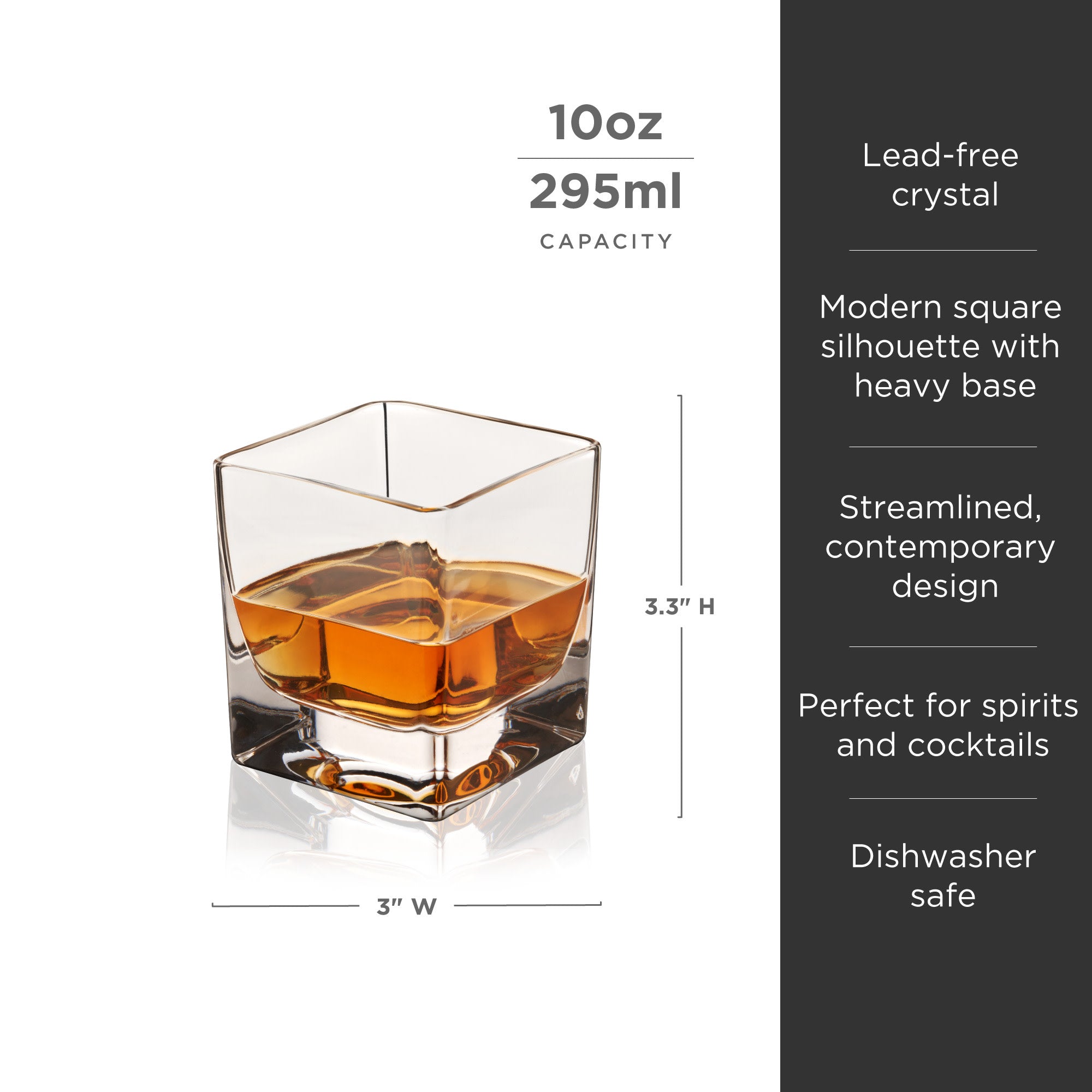 Premium Braque Crystal Whiskey Glasses - Set of 4 Elegant Lead-Free Rocks Glasses for Bourbon, Scotch & Cocktails - Perfect for Home Bar, Gifts & Entertaining