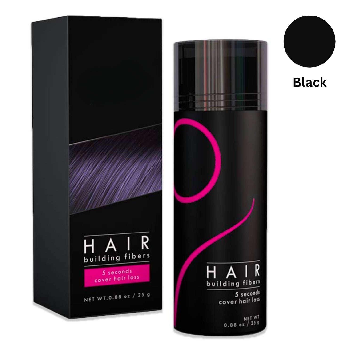 Natural Keratin Hair Fibers for Men & Women - Conceals Thinning Hair & Bald Spots - Perfect for Daily Use & Special Occasions