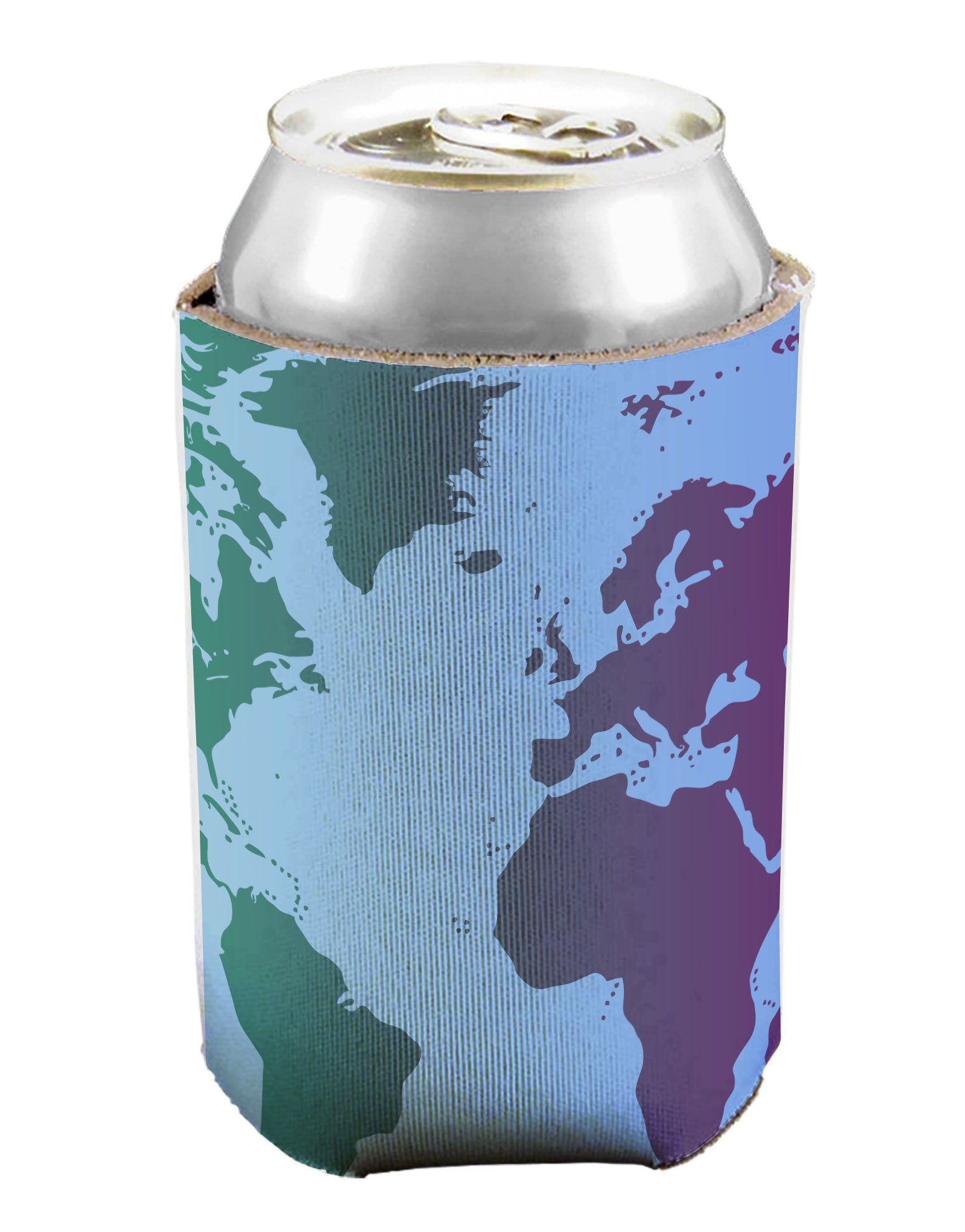 TooLoud Cool World Map Design 12-Piece Can & Bottle Insulator Coolers Set - Keep Drinks Cold for Beach, Camping, BBQs and Outdoor Parties
