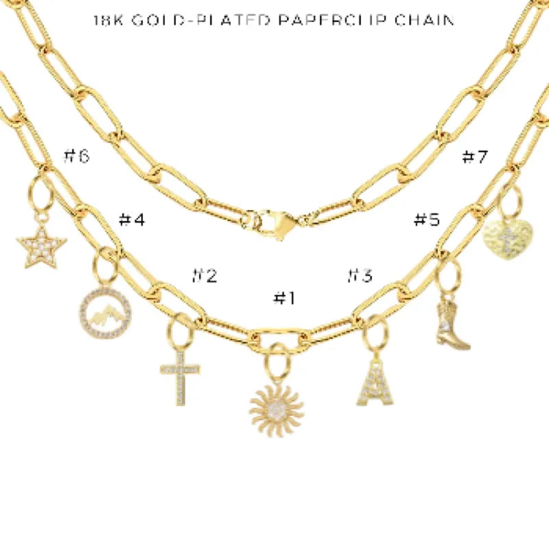 Charm Necklace with Assorted Charms - Elegant Layering Jewelry for Women | Perfect for Everyday Wear, Gift Giving & Special Occasions