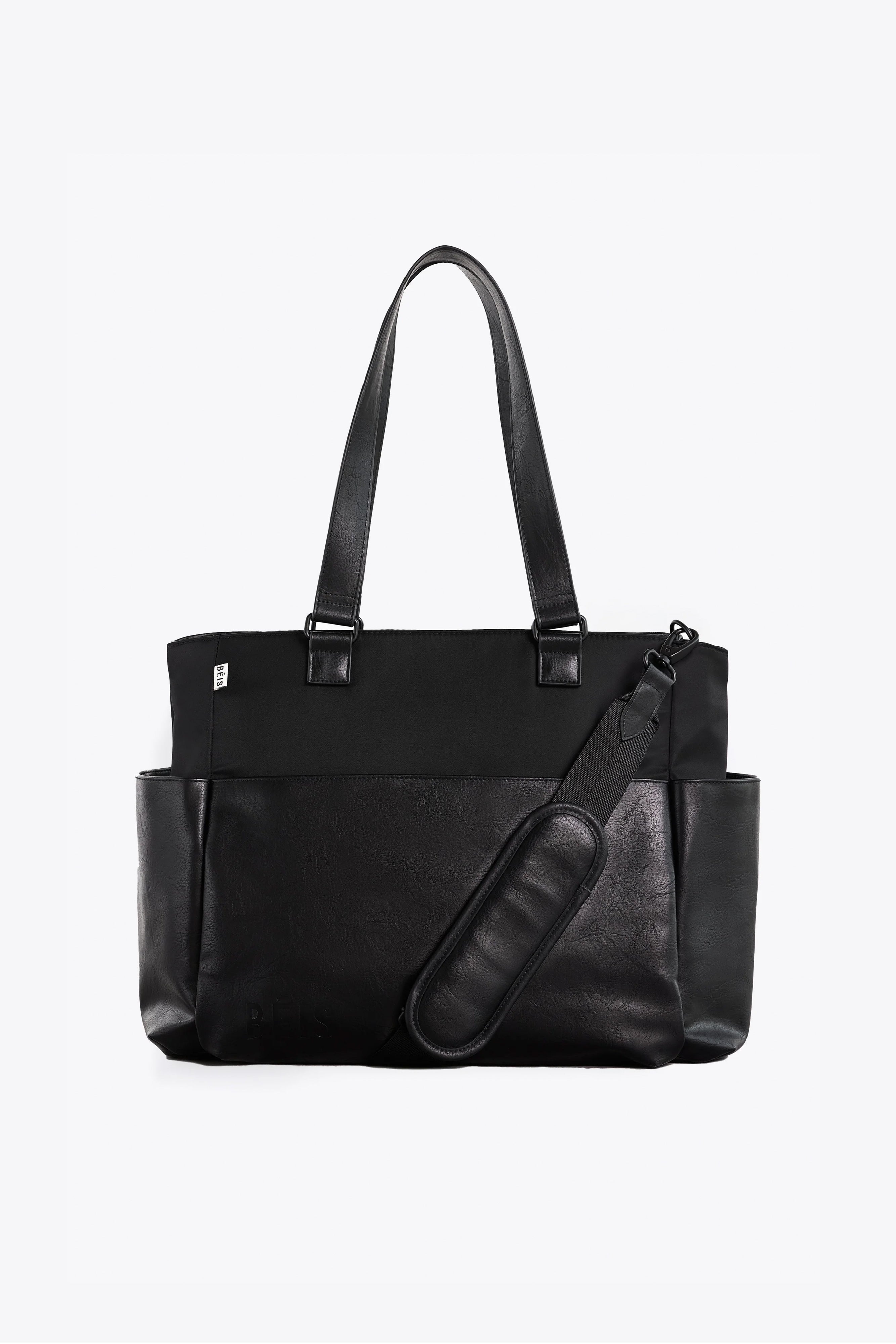Premium Black Diaper Bag for Moms - Large Waterproof Baby Bag with Insulated Bottle Pockets & Changing Pad - Perfect for Travel, Daycare & On-the-Go Parenting