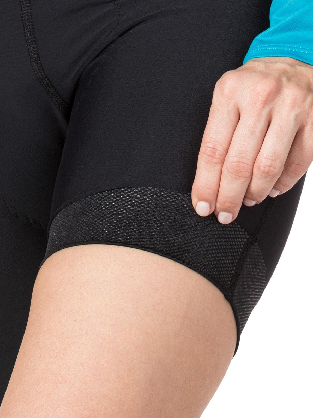 Women's Terry Bike Shorts with Padding - 7 Inch Inseam High-Rise Compression Cycling Shorts with Silicone Leg Band | Perfect for Road Biking, Spinning & Outdoor Sports