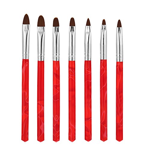 7PCS Professional UV Nail Art Brush Set - Nail Painting & Sculpting Pen Kit with Nylon Bristles for DIY Gel Manicures, Acrylic Nails & Nail Extensions - Perfect for Salon & Home Use