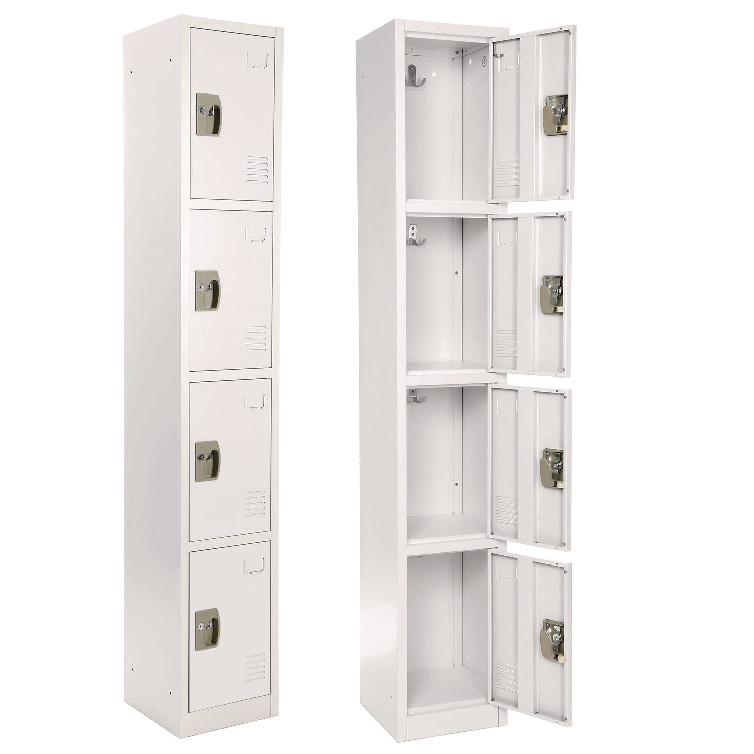 AdirOffice 4 Compartment Steel Storage Locker - 12