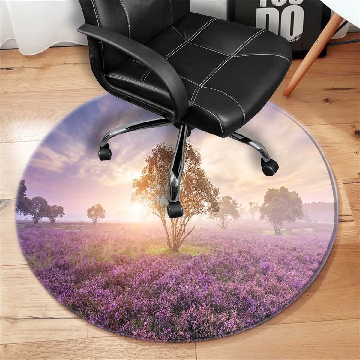 Waterproof 35 Inch Chair Mat for Office Desk - Scenic Prints Carpet Protector for Computer Chairs | Perfect for Home Office, Gaming & Workspace Floor Protection