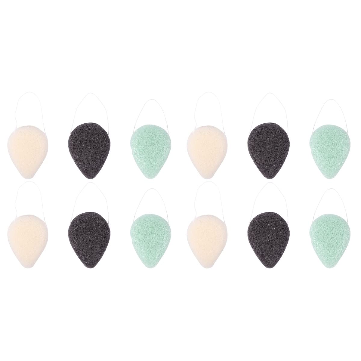 FOMIYES 12 Pack Natural Makeup Remover Sponges - Gentle Face Cleansing Puffs for Makeup Removal & Skin Care | Perfect for Daily Face Wash, Cosmetic Application & Travel Beauty Routine