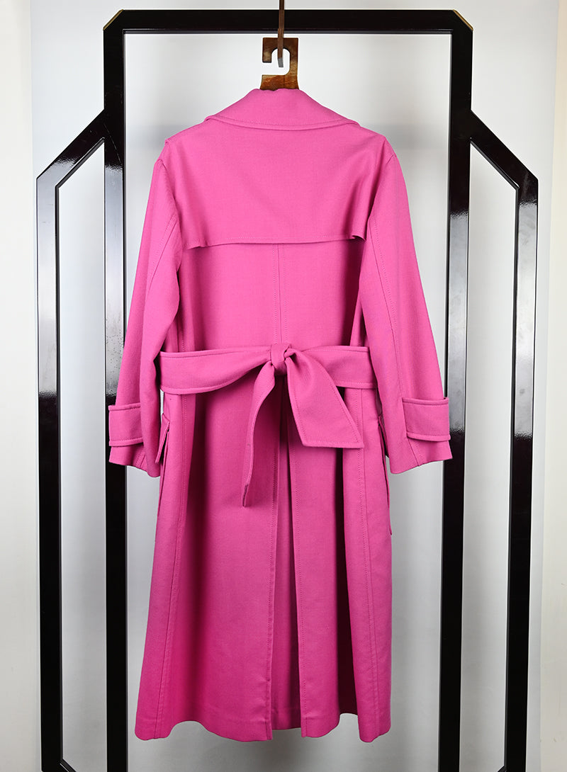 Valentino Women's Pink Wool Coat Size 40 - Elegant Winter Outerwear for Office & Evening Events