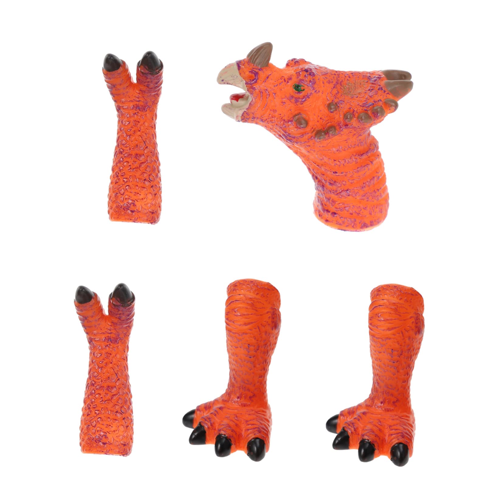 Vaguelly 1 Set Dinosaur Finger Puppet Toys for Kids - Soft Rubber Hand Puppets, Family Interactive Baby Toys for Toddlers | Perfect for Storytelling, Role Play & Early Childhood Development