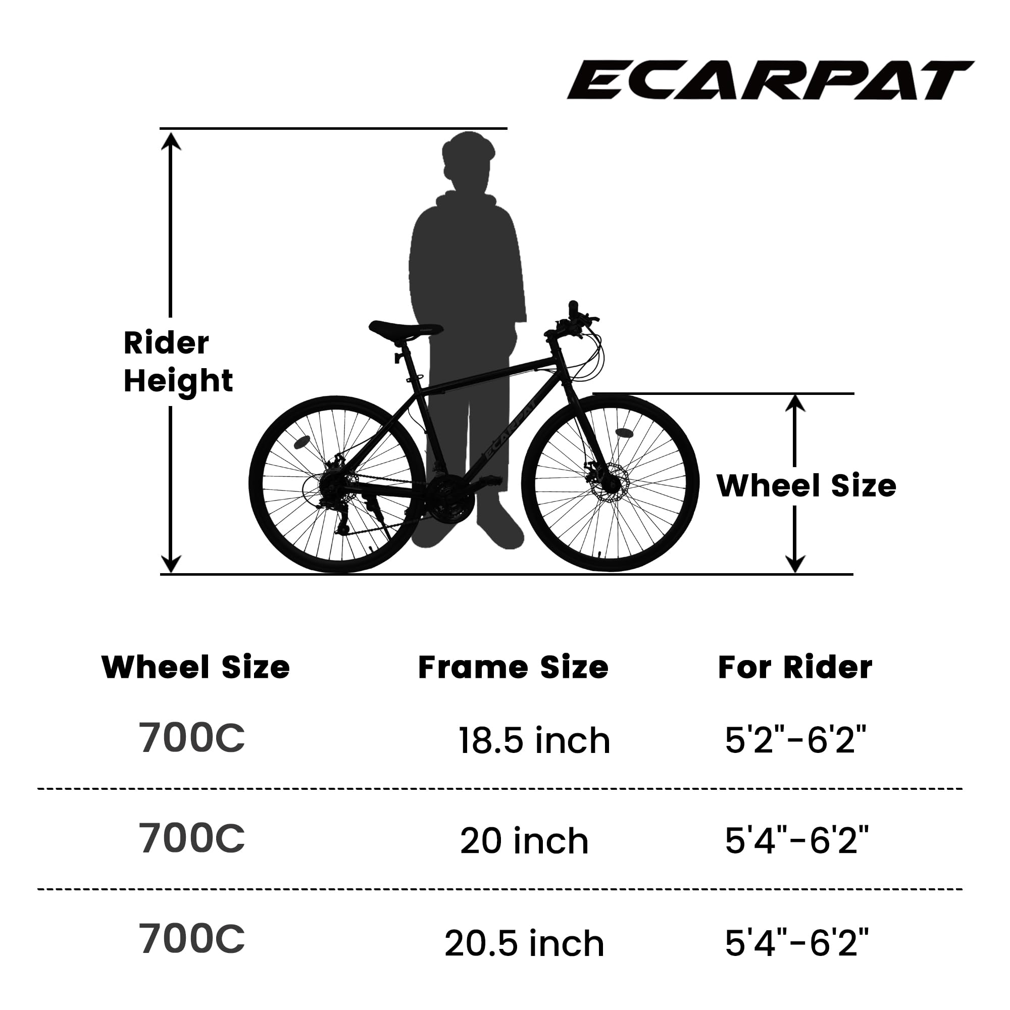 **700C Hybrid Road Bike for Men & Women - 16/21/24 Speed Aluminum/Steel Frame Commuter Bike - Perfect for City Riding, School & Work - Great Christmas & New Year Gift**