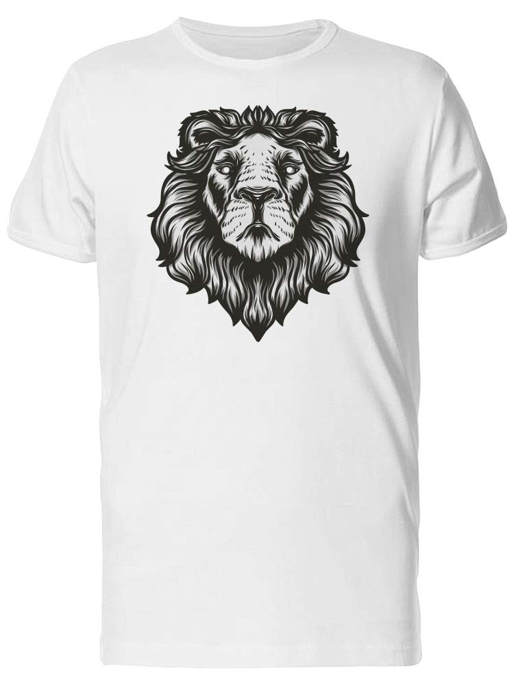 Lion Head Hand Drawn Graphic T-Shirt for Men - Stylish Casual Wear for Street Fashion & Everyday Outfits