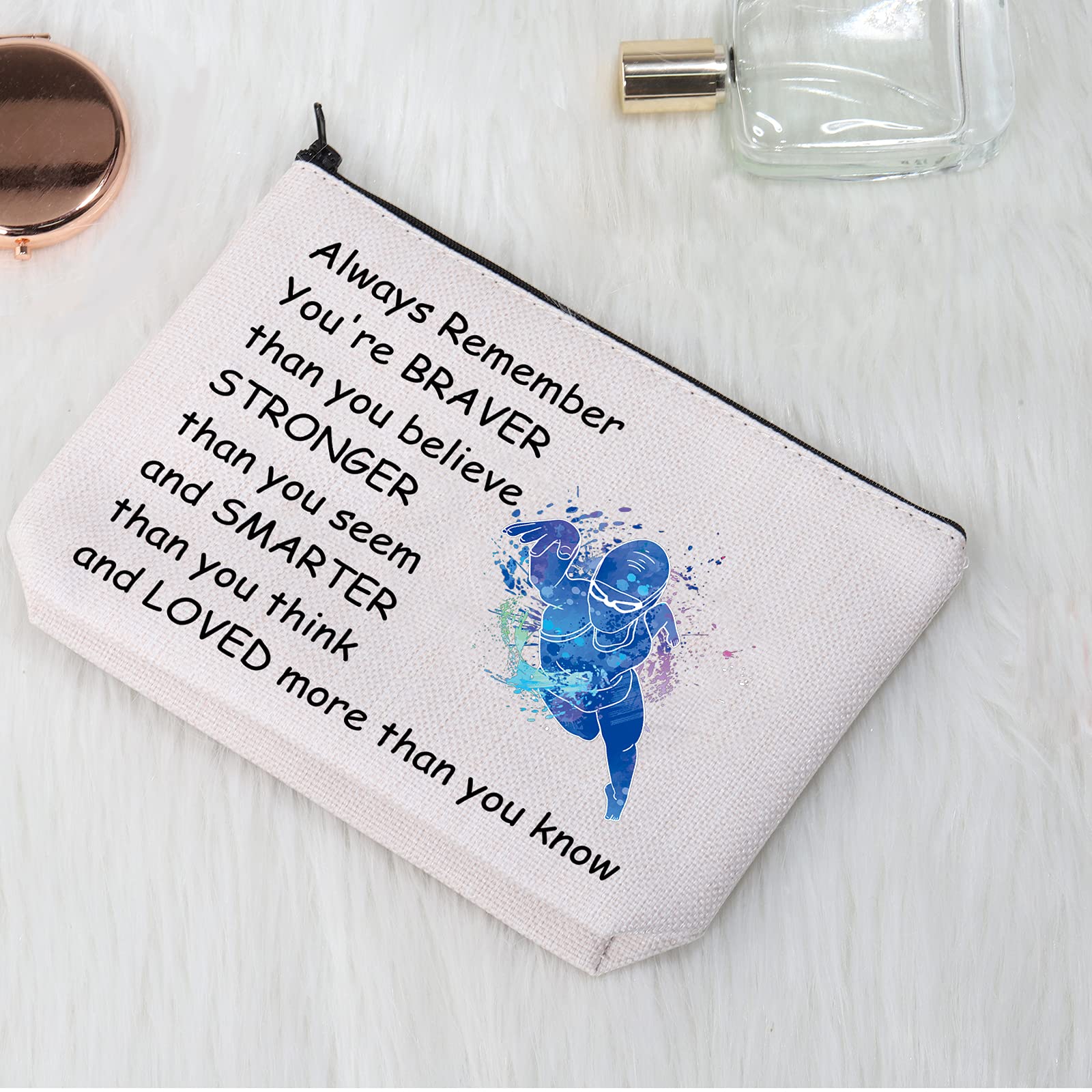 CMNIM Swim Lover Gift - Waterproof Swimmer Cosmetic Bag for Women | Travel Toiletry Organizer Case | Perfect for Swimming Team Gifts, Pool Parties & Beach Vacations