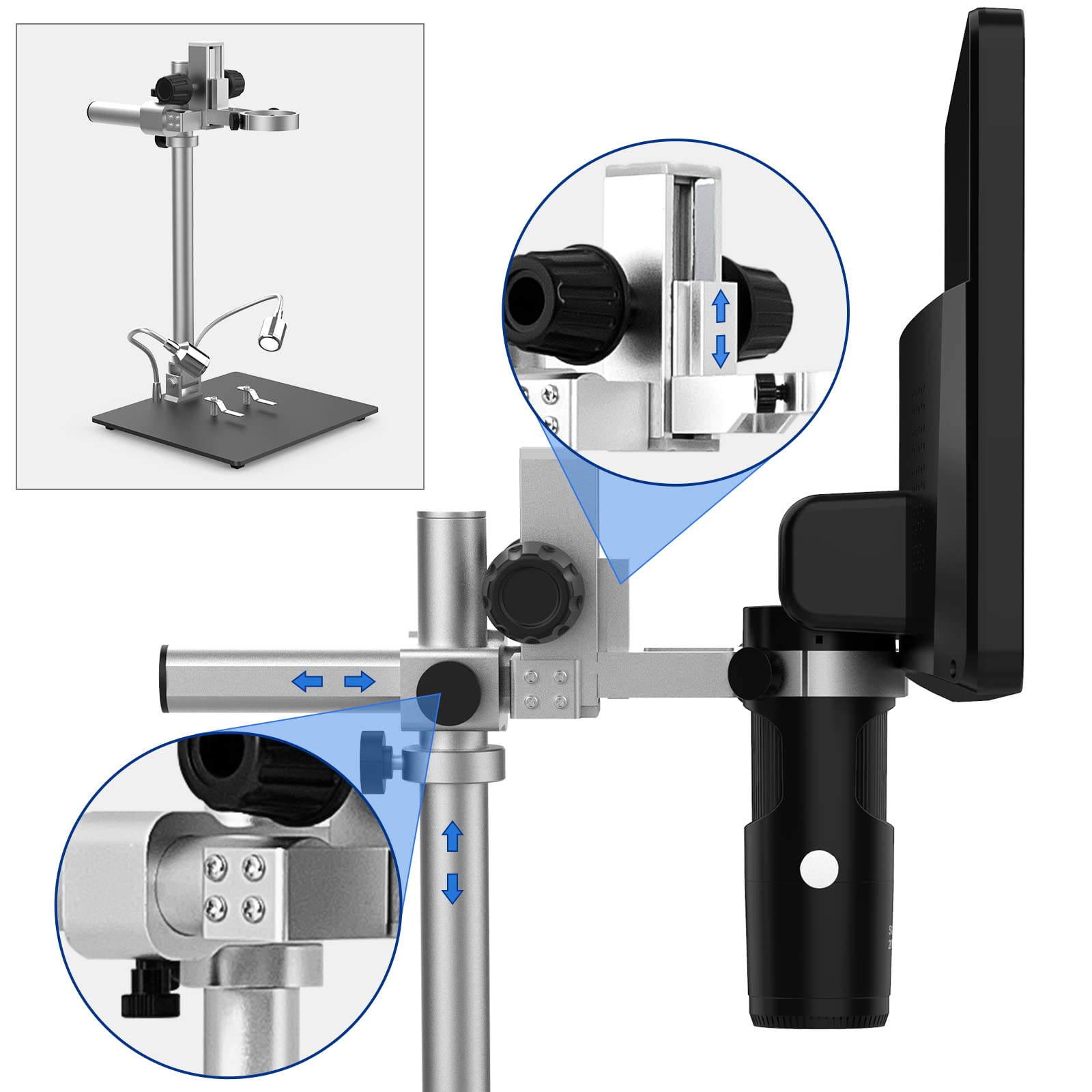 Andonstar AD246SM 2000X UHD 2160P HDMI Digital Microscope - Professional PCB Soldering & Electronics Repair Tool for Phone, Watch, Coin Inspection - Ideal for Hobbyists, Jewelers & Biology Labs