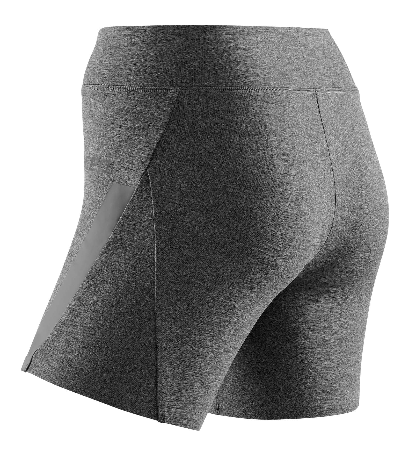 CEP Training Active Shorts for Women - Breathable & Comfortable Workout Shorts in Grey Melange (Size XL) - Perfect for Running, Yoga & Gym Sessions