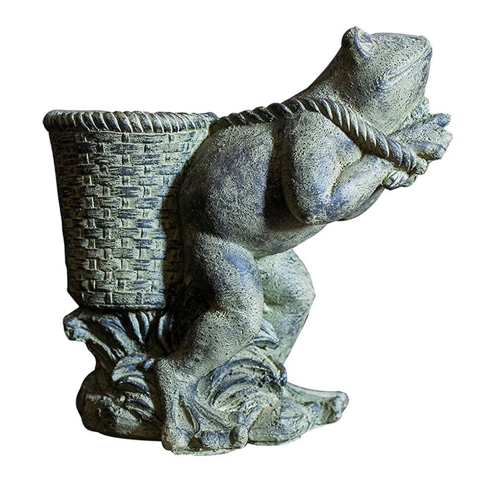 Metal Frog-Shaped Plant Pot Basket - Animal Garden Flowerpot for Outdoor Decor, Villa Gardening, and Patio Display (Color: A, Size: 41x40x19cm) - Perfect for Garden Decor, Balcony Plants, and Unique Home Landscaping