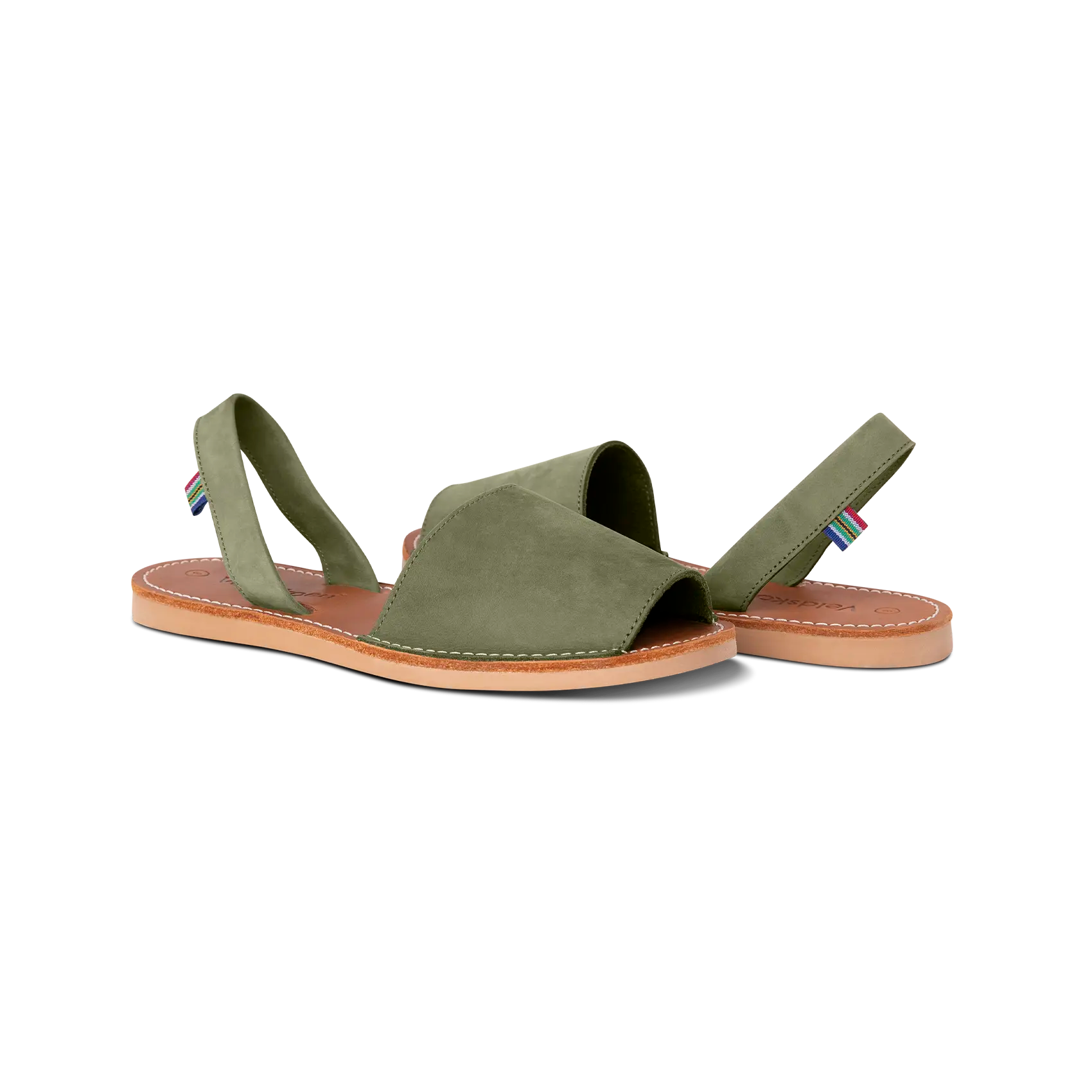 Veldskoen Namaqualand Aloe Sandals for Men & Women - Comfortable Olive Green Leather Walking Shoes | Perfect for Hiking, Travel & Outdoor Adventures