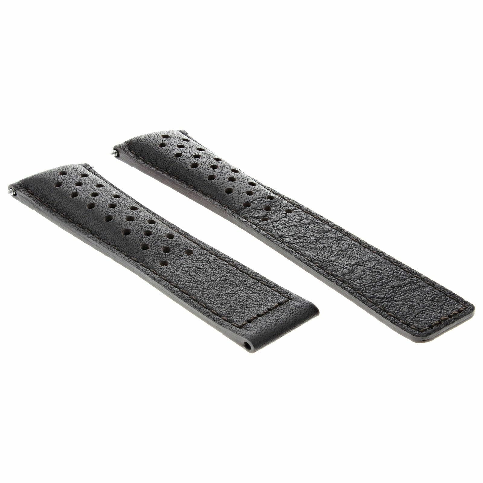 19mm Leather Watch Band Strap with Deployment Buckle Clasp - Compatible with Tag Heuer Carrera - Premium Brown Replacement Watch Strap for Men's Dress Watches & Business Attire