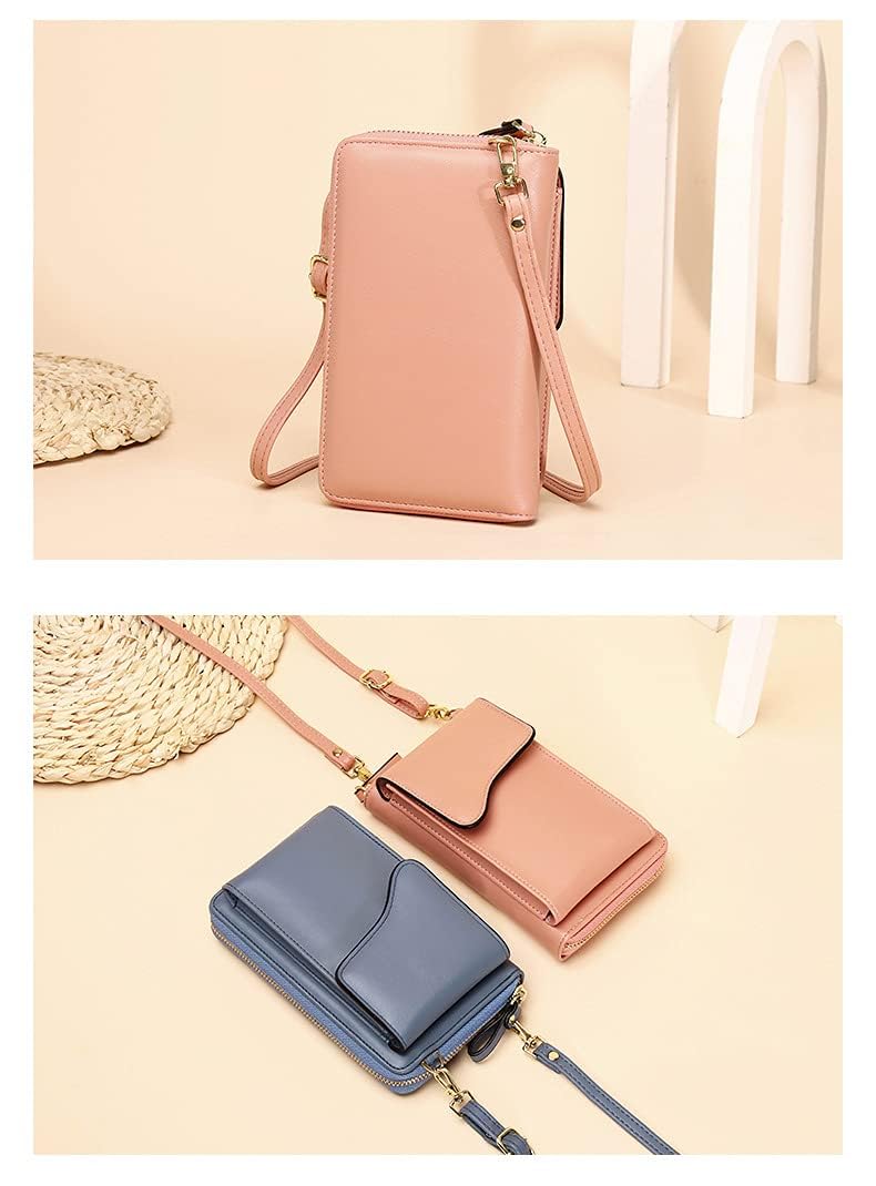Women's Crossbody Bag with Credit Card Slots - Adjustable Shoulder Strap Phone Purse for iPhone X/Xs | Wallet, Clutch & Shoulder Bag | Perfect Gift for Girls & Daily Use (Pink)