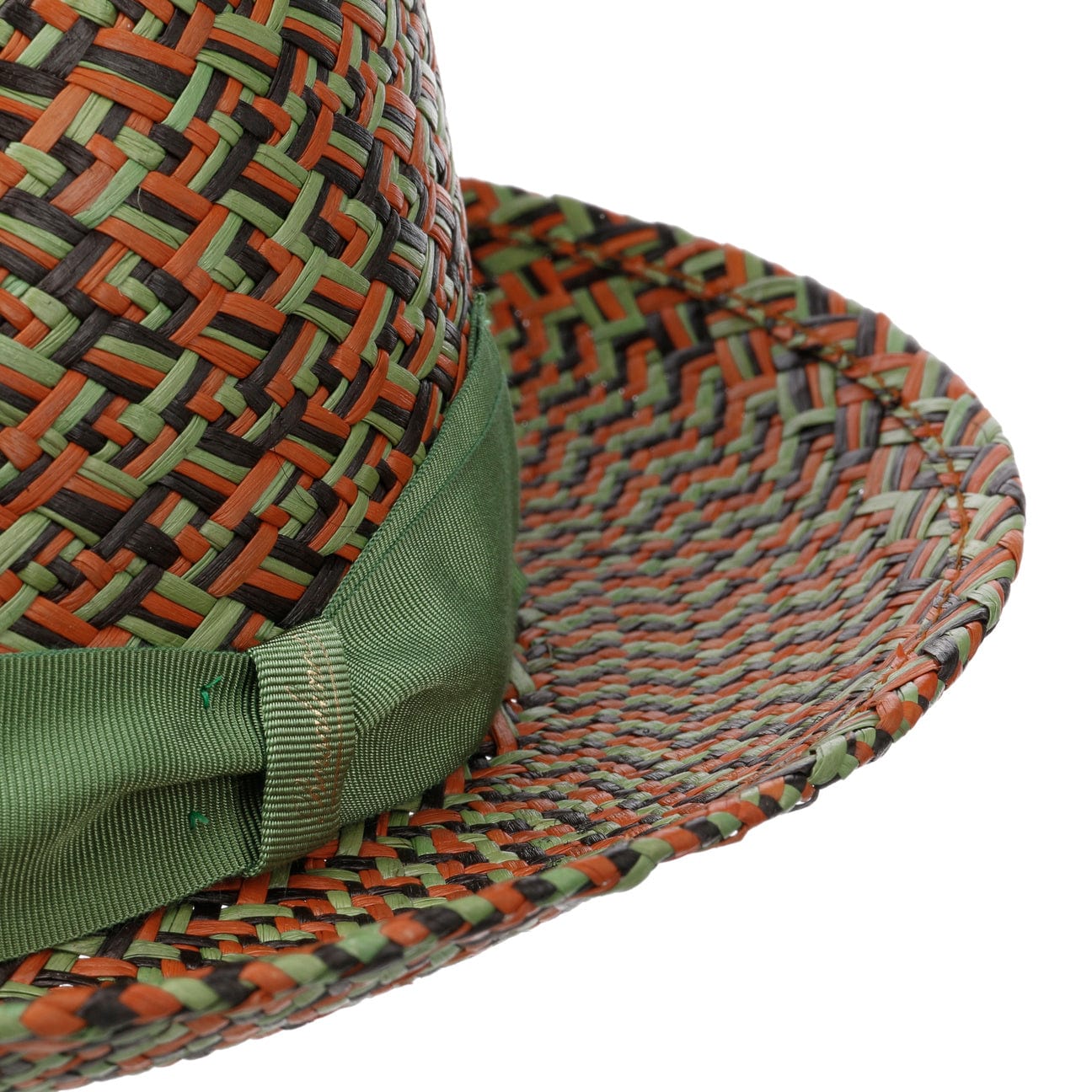 Borsalino Federico Patterned Panama Hat for Men & Women - Lightweight Summer Sun Hat for Beach, Travel & Outdoor Activities
