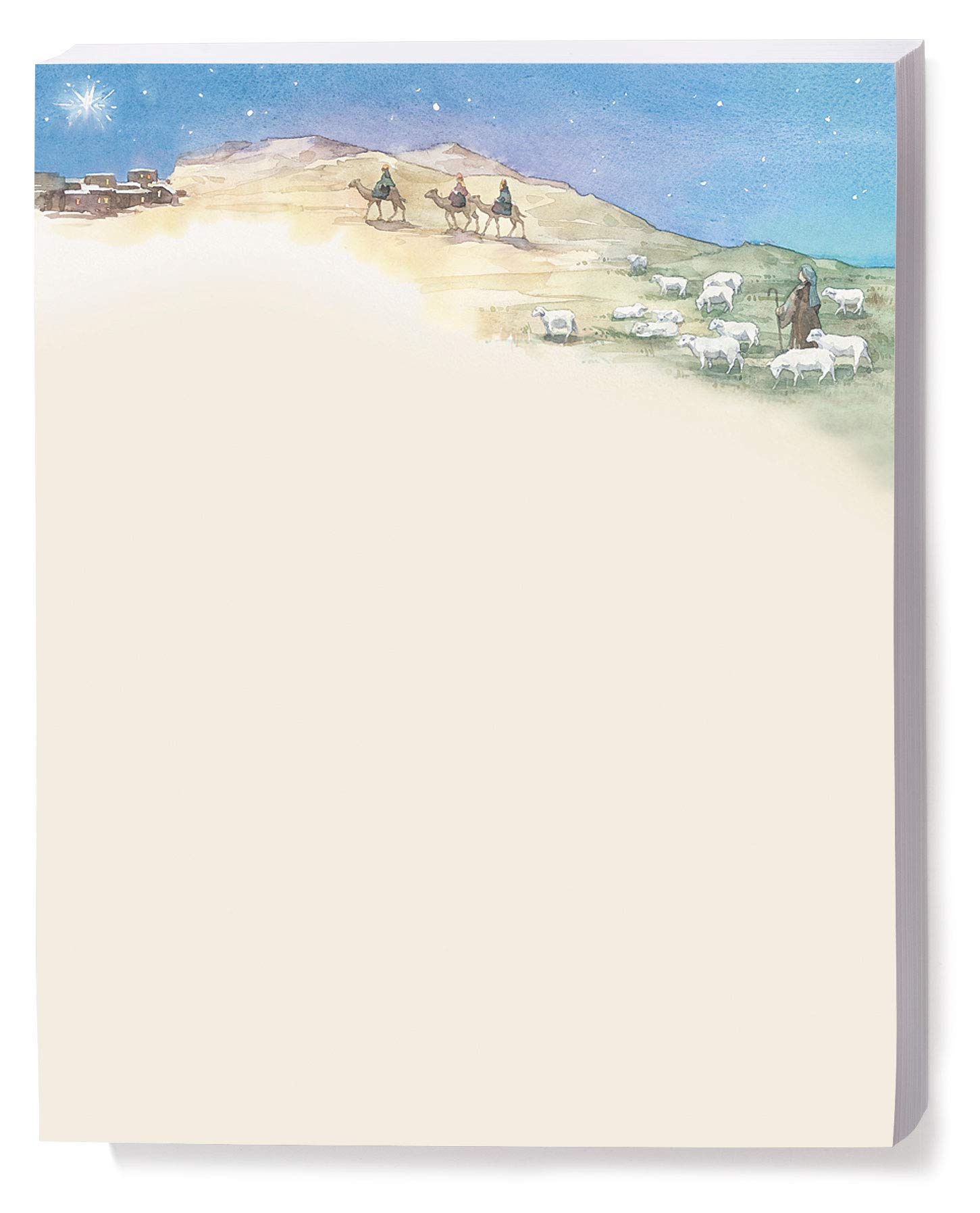 Premium Christmas Star Holiday Stationery Set - Elegant Winter Border Paper & Letterhead (8.5