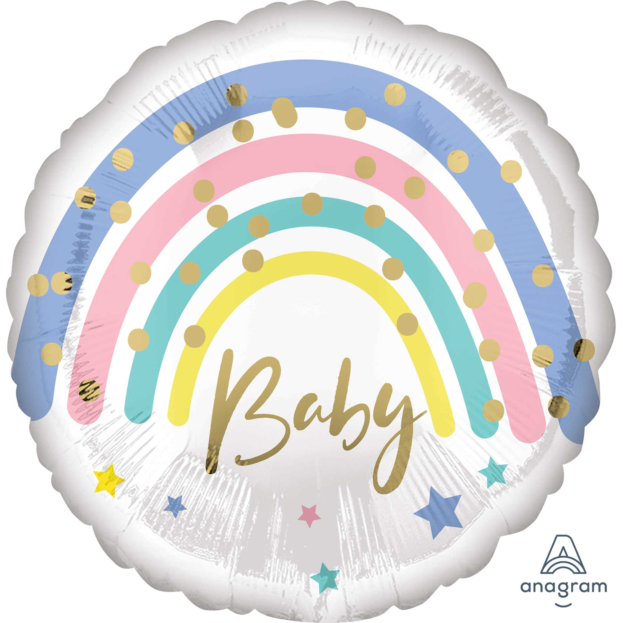 45cm Standard HX Pastel Rainbow Baby Balloon - Perfect for Baby Showers, Birthday Parties & Nursery Decor