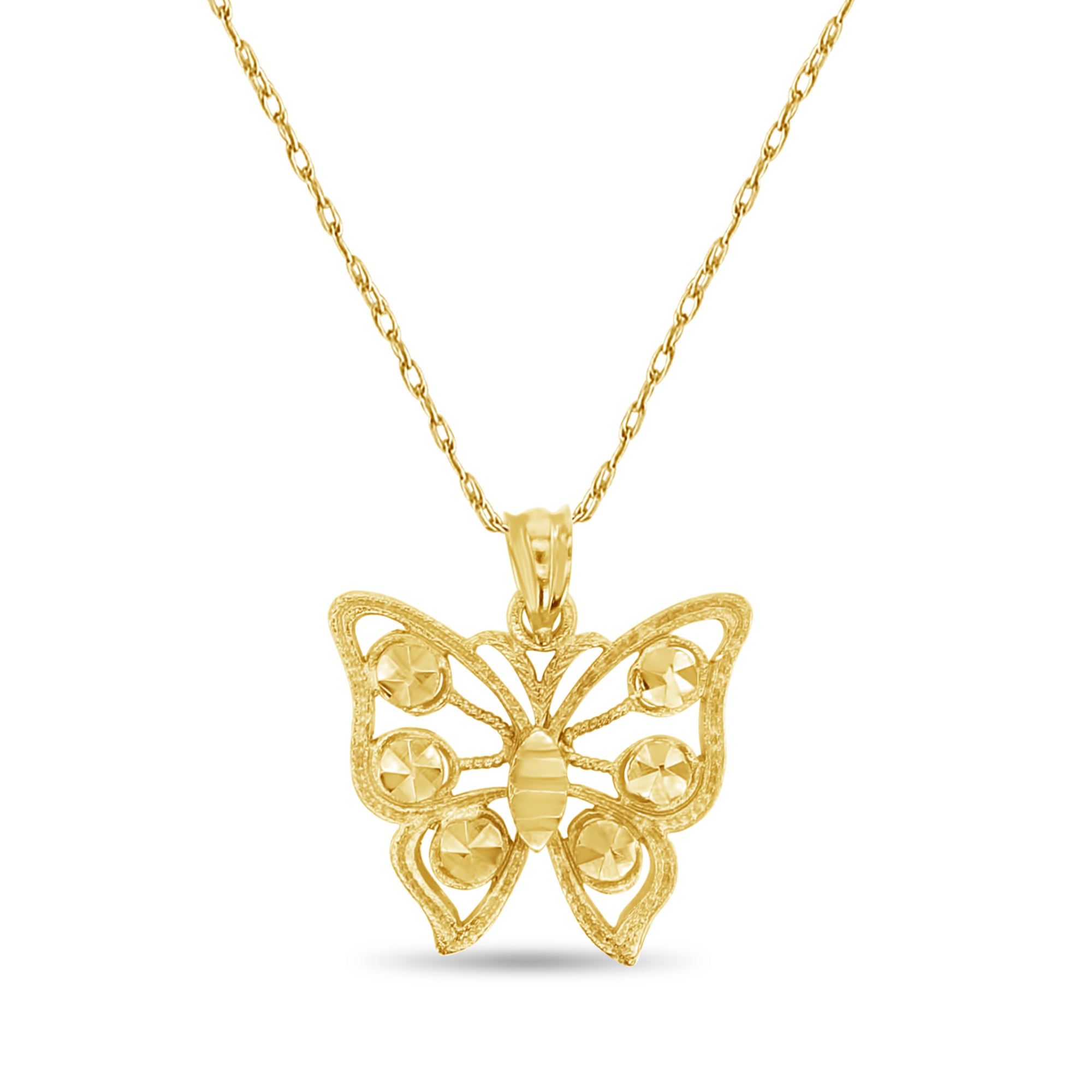 Exquisite Butterfly Pendant Necklace with Ornate Floral Design & Sparkling Diamond Cuts - Perfect for Women's Daily Wear, Gift Giving & Special Occasions