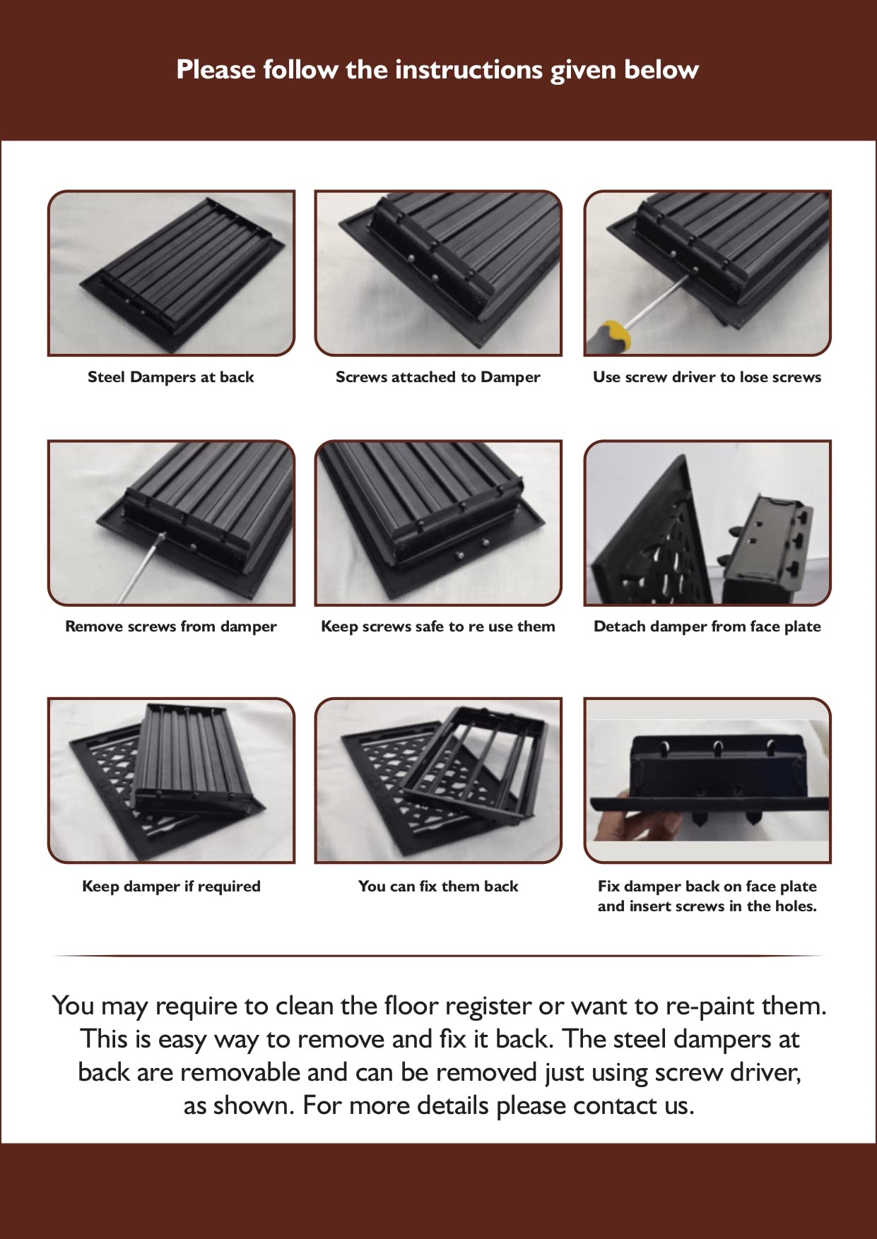 Prima Decorative Cast Aluminum Floor Register 3