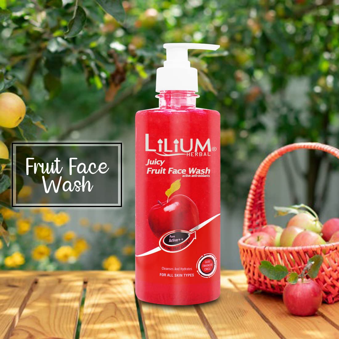 Lilium Herbal Fruit Face Wash 200ml - Natural Cleanser for Glowing Skin | Gentle Exfoliation & Hydration | Perfect for Daily Skincare Routine