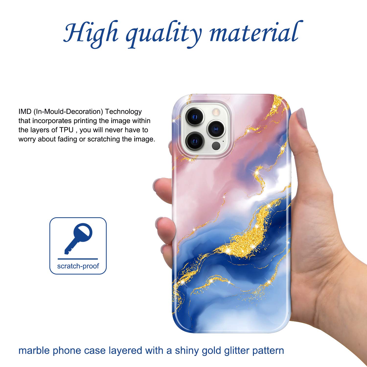 **JIAXIUFEN Sparkle Glitter iPhone 12 Pro Max Case (6.7