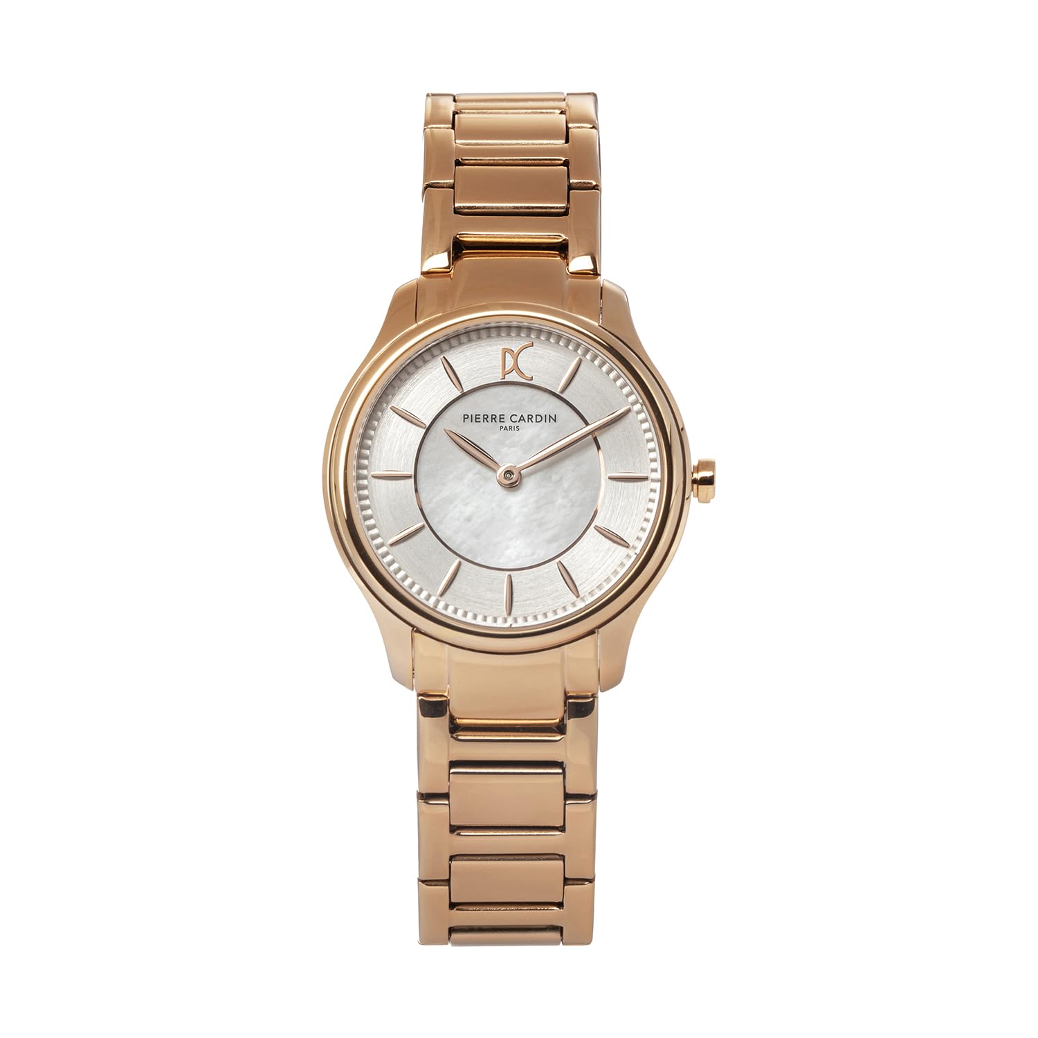 Pierre Cardin Vivienne Women's White MOP Analog Watch - CRV.0007 | Elegant Dress Watch for Office, Party & Special Occasions