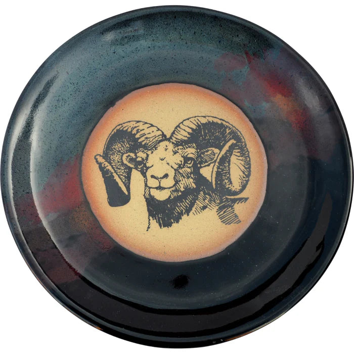 Premium Mountainscape Bighorn Sheep Dinnerware Set - Rustic Ceramic Plates & Bowls for Cabin, Lodge & Western Home Decor - Perfect for Camping, Hunting Trips & Outdoor Entertaining
