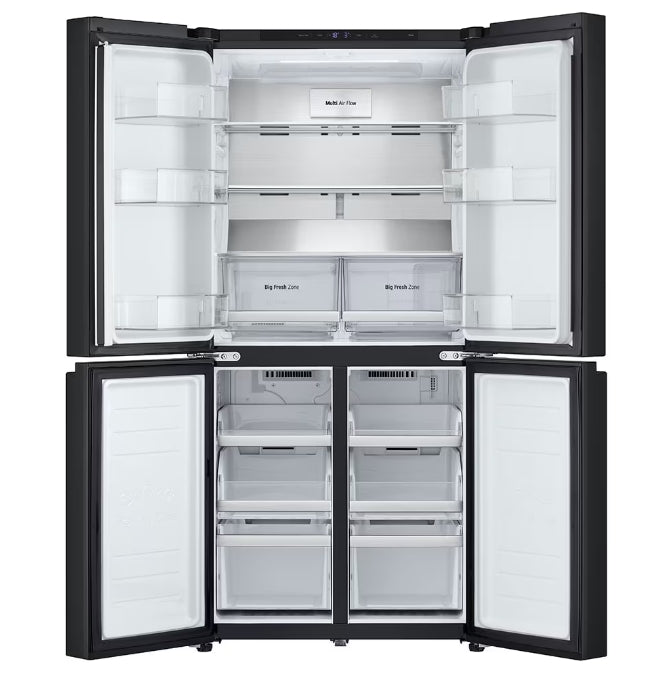 LG GF B505MBL 530L Slim French Door Refrigerator - Matte Black Finish | Energy Efficient, Spacious Design for Modern Kitchens & Open Floor Plans
