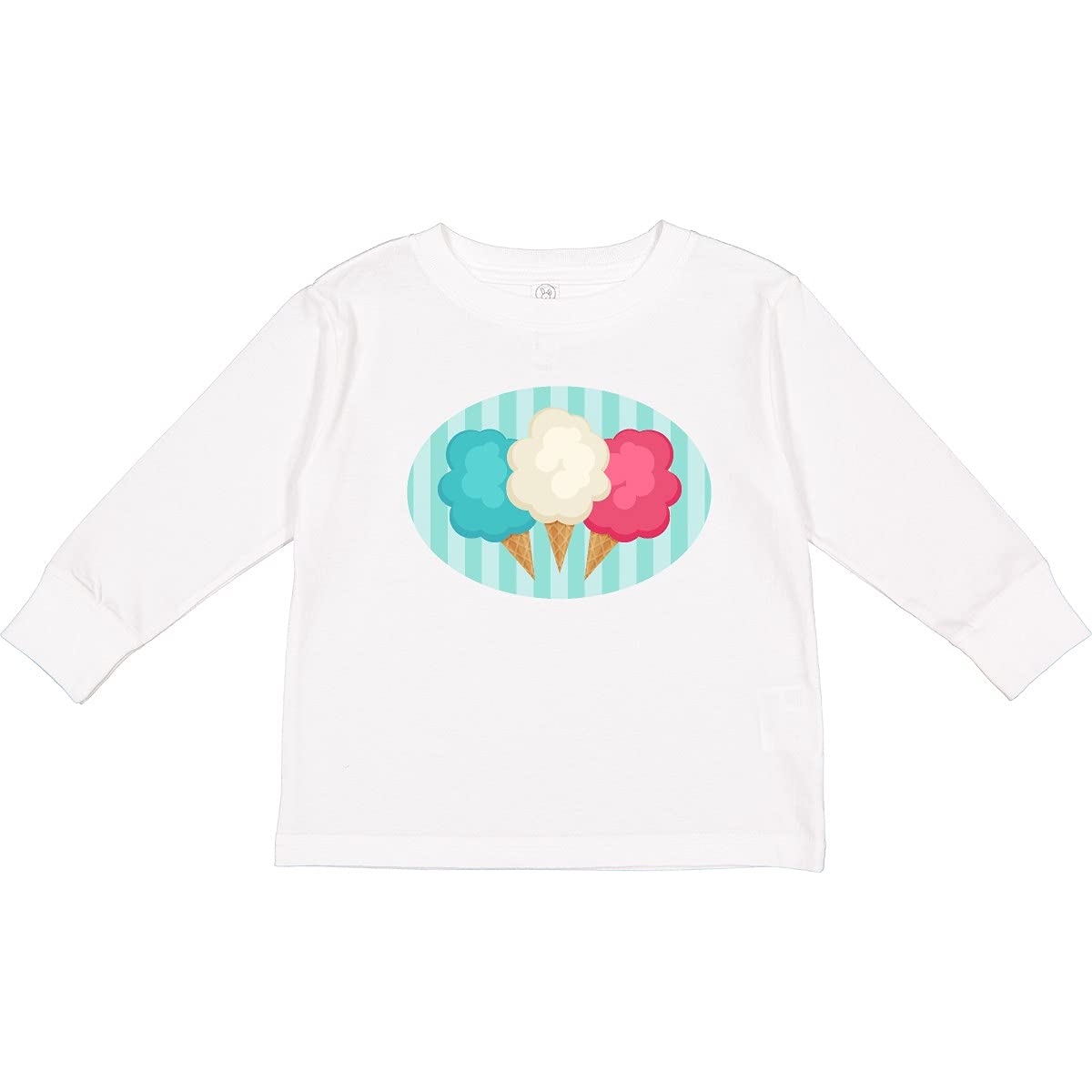 Inktastic Cute Cotton Candy Sweets Toddler Long Sleeve T-Shirt - Soft & Comfortable Kids Top for Playdates, Birthdays & Everyday Wear