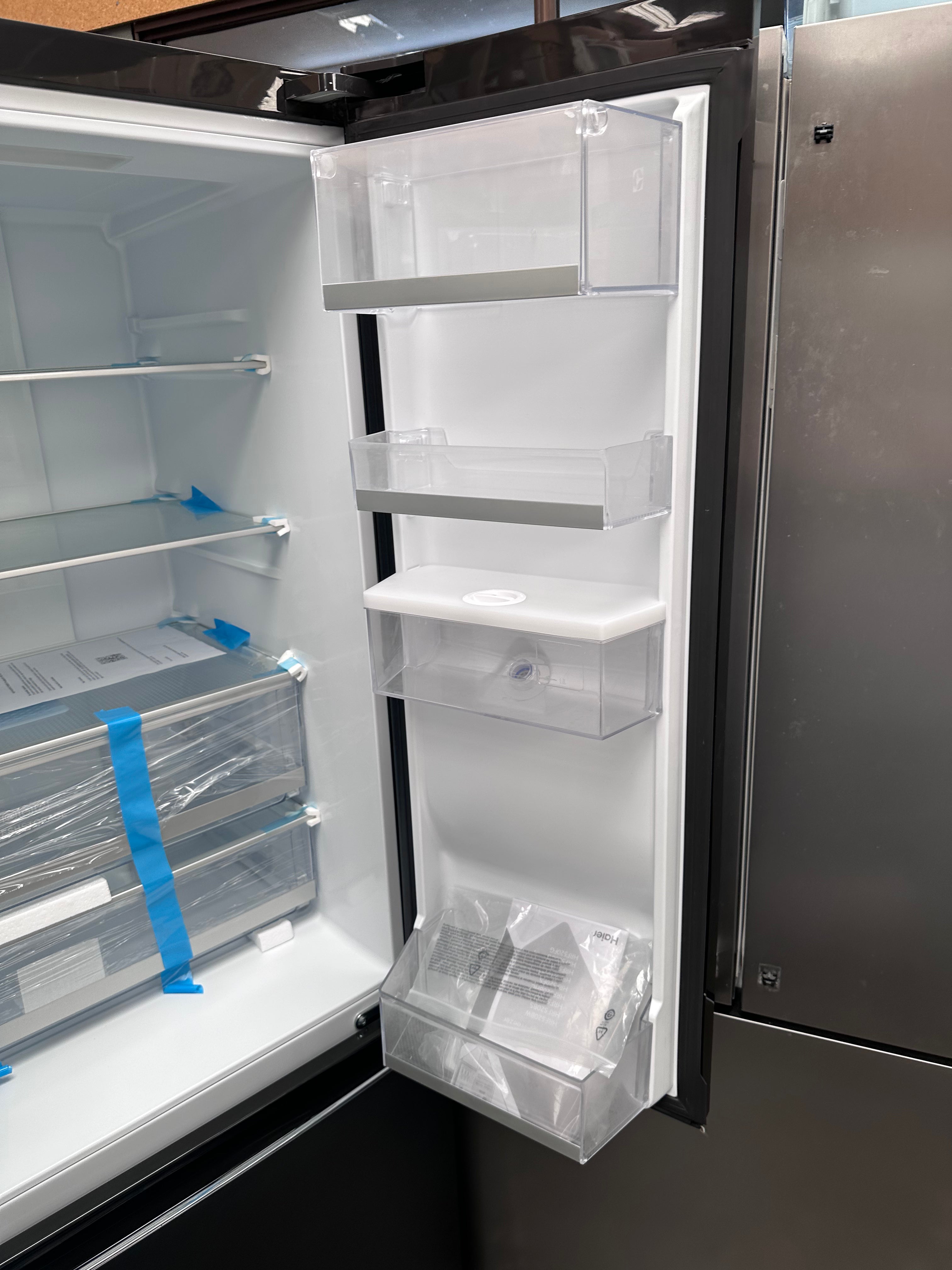 Haier HRF520FHC 489L French Door Refrigerator - Black Stainless Steel | Factory Refurbished | Energy Efficient Large Capacity Fridge for Kitchen, Home & Office Use