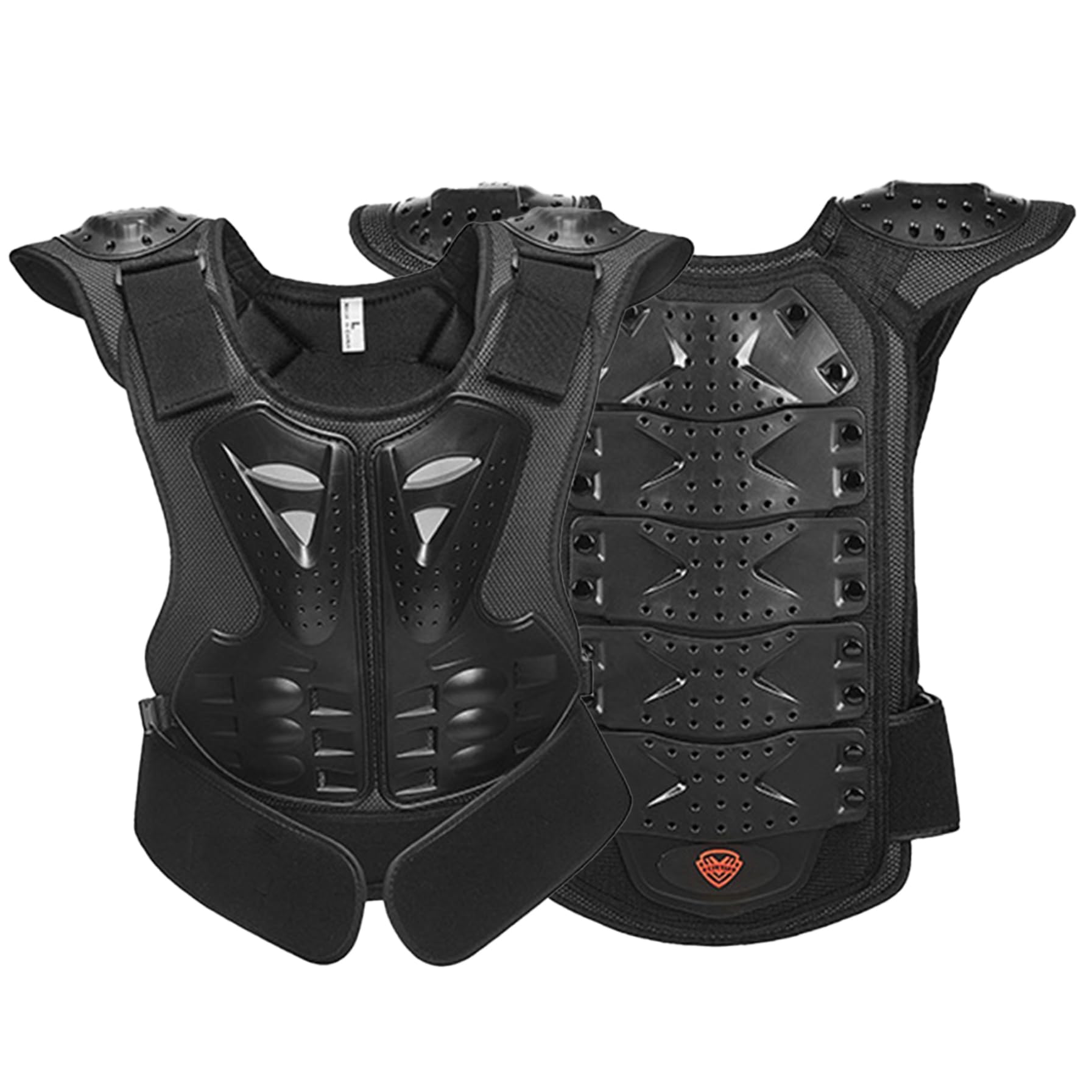 **Kids Motorcycle Chest Protector Vest - Adjustable Dirt Bike Body Armor for Ages 8-12 | 3D Anti-Fall Safety Gear with Reflective Strips | Ideal for Cycling, Skiing, Skateboarding & Outdoor Sports**