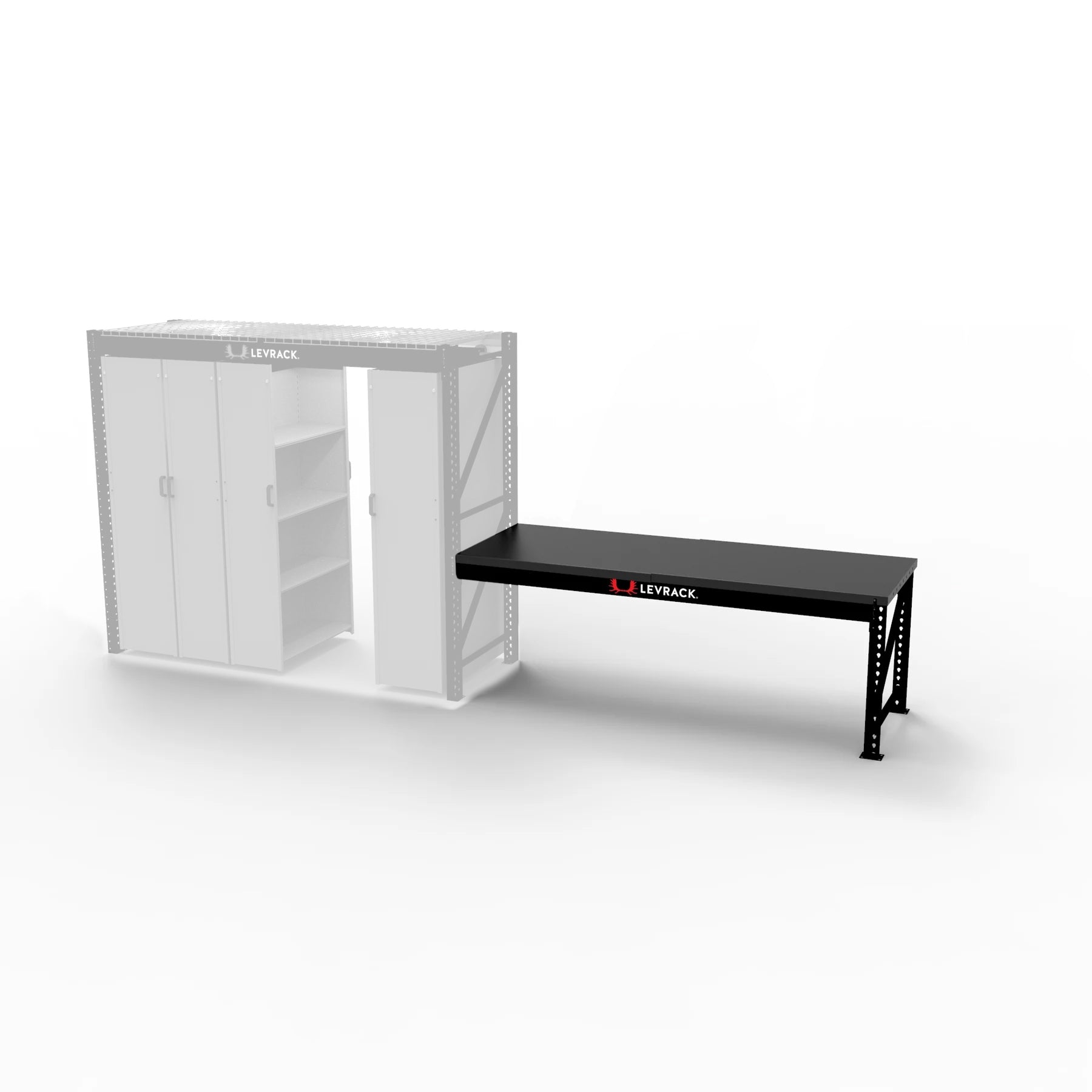 Levrack Workstation - Heavy Duty Adjustable Workbench for Garage, Workshop & Home Office - Perfect for DIY Projects, Woodworking & Crafting