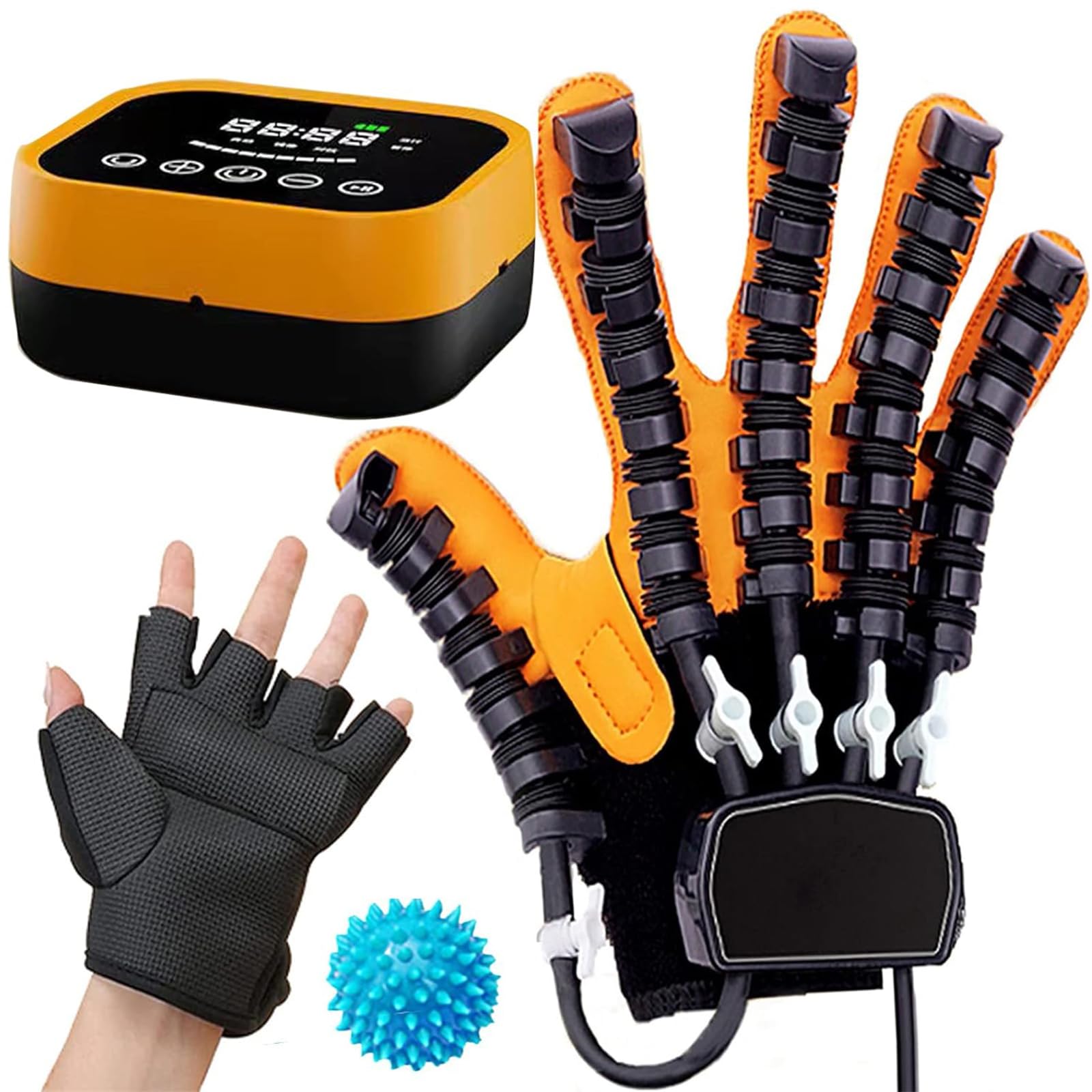 Upgraded Rehabilitation Robot Gloves for Stroke Recovery & Hand Therapy - USB Rechargeable Automatic Hand Trainer Gloves - Ideal for Post-Stroke Rehabilitation & Physical Therapy at Home