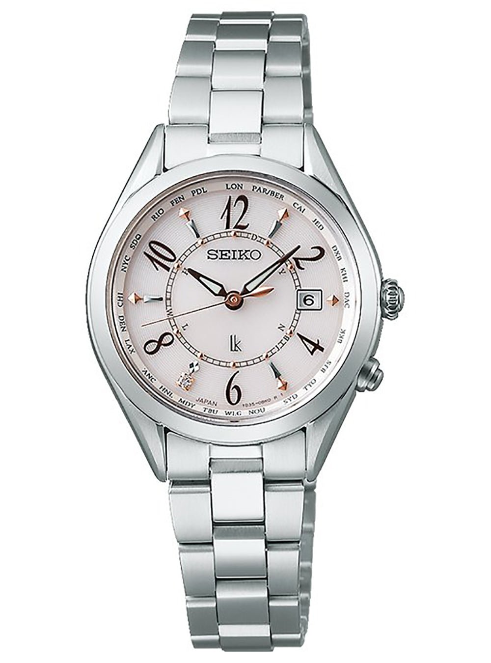 SEIKO LUKIA SSQV077 Japanese Automatic Watch for Women - Elegant Stainless Steel Dress Watch with Date Display - Perfect for Office, Business Meetings & Formal Occasions